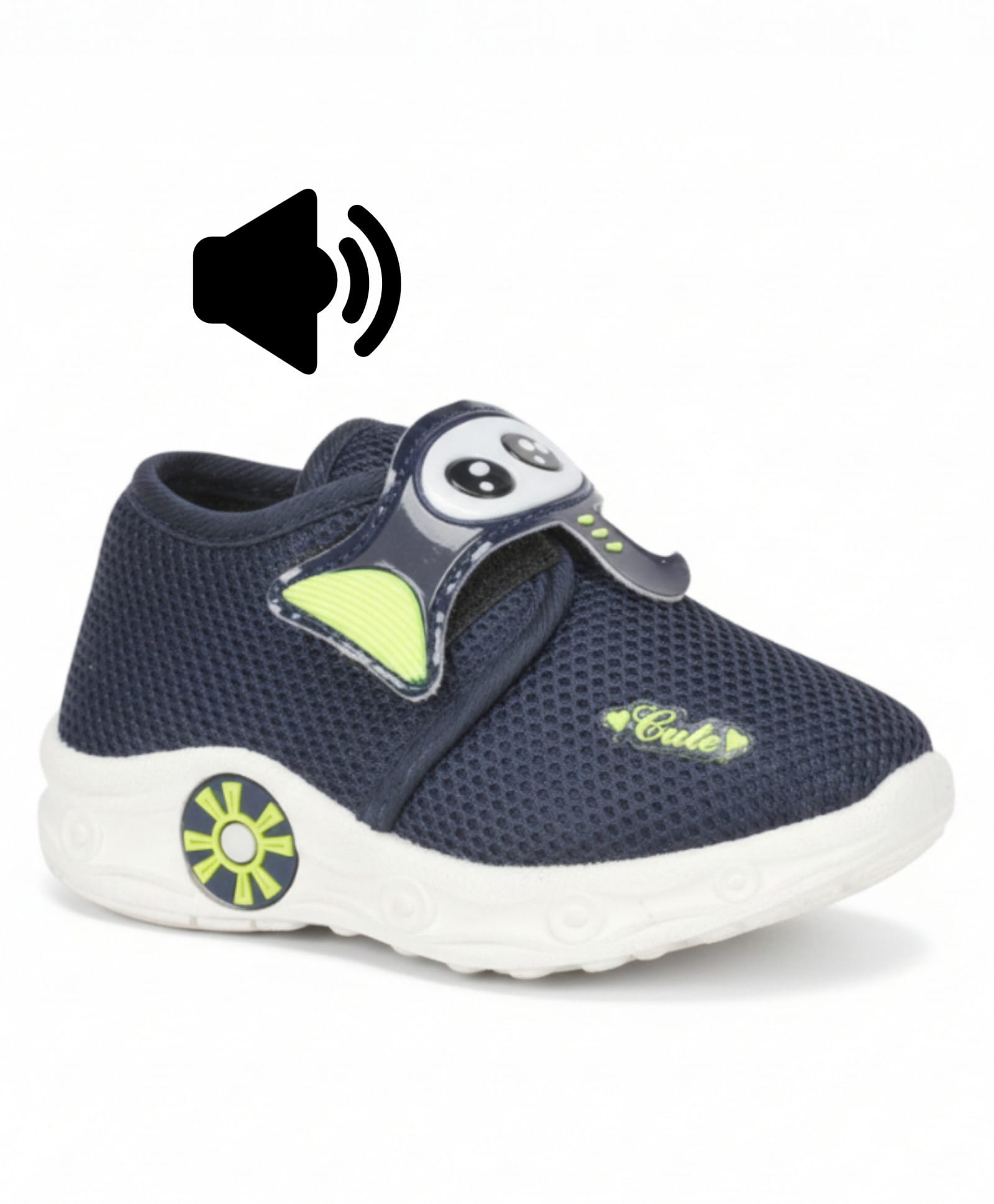 Lil Lollipop Mesh & Elephant Applique Detailed Velcro Closure Musical Shoes - Navy Blue-picture-26
