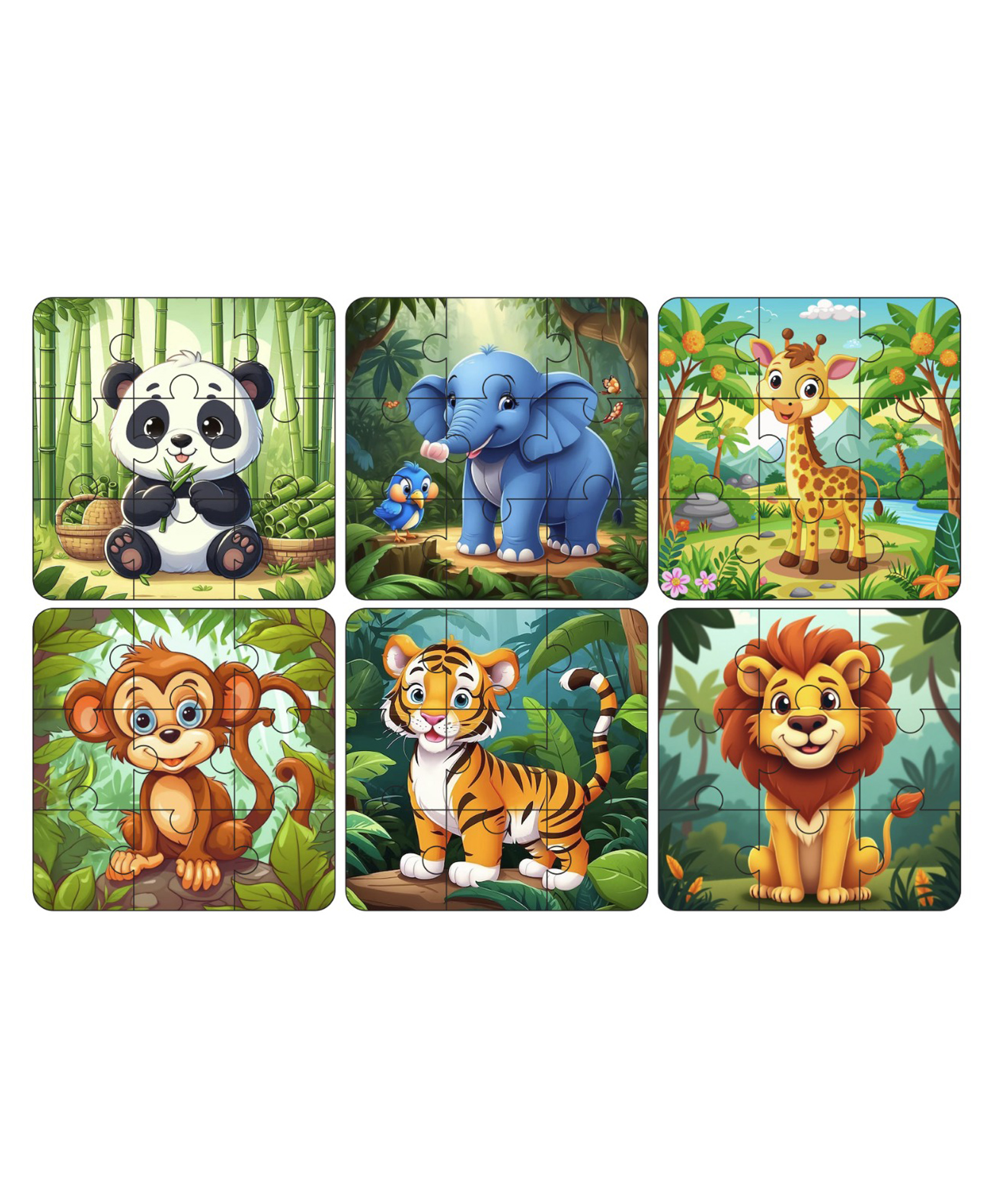 FUNVERSE Wooden Jigsaw Puzzle Games for Children & Kids Wooden Puzzle for 2 3 4 5 6Year Old Girls Boys Animals Jigsaw Puzzle(Pack of 6)-picture-12