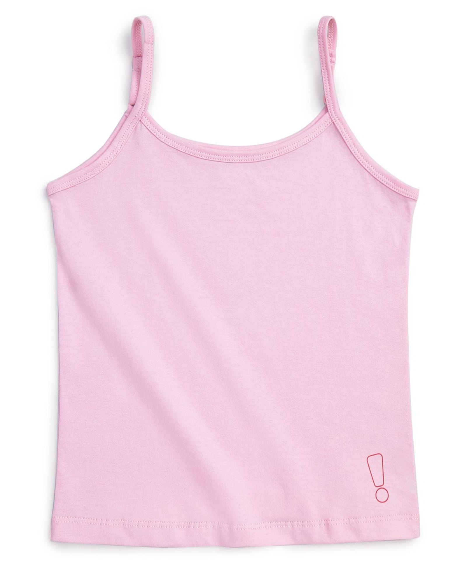 Plan B Cotton Knit Sleeveless Peach Exclamation Point Printed Camisoles - Peach-picture-15