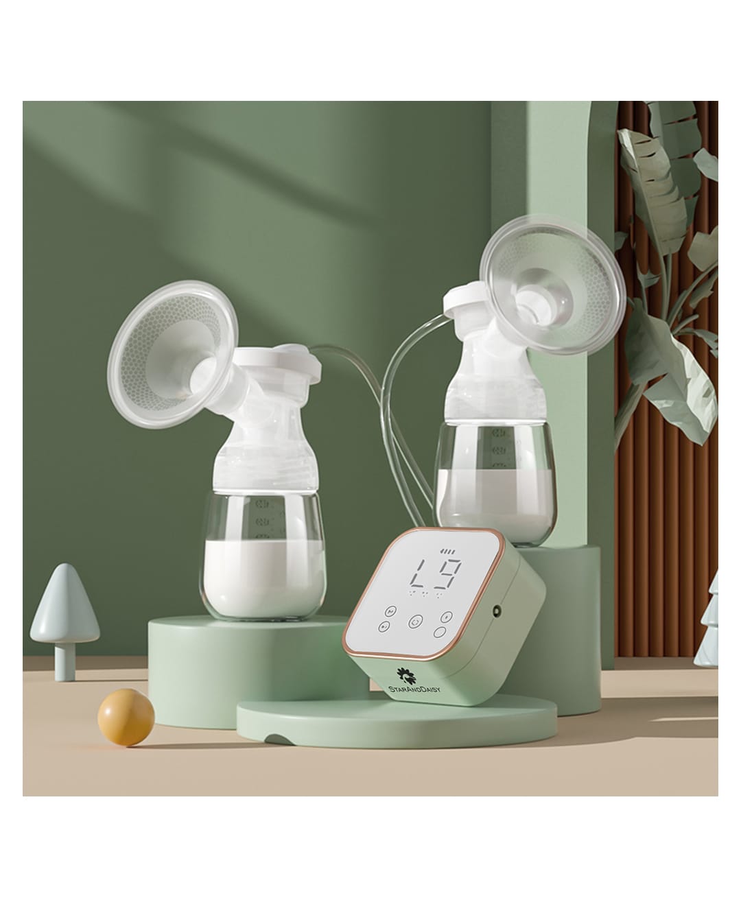 StarAndDaisy Electric Breast Pump/Feeding Milk Pump for Mothers with Portable & Rechargeable Breastfeeding Pump with Detachable Dirt Shroud, Mirror Touch Screen LED Display (DQ-115)-image-14