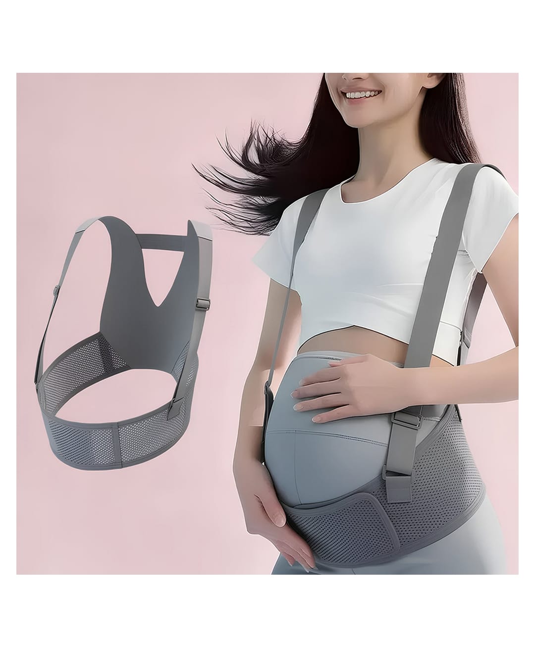 StarAndDaisy Pregnancy/Belly Support belt/band, Abdominal Belt For Women, Maternity Belt for Waist, Pelvis & Tummy Support, Adjustable & breathable fabric -Beige