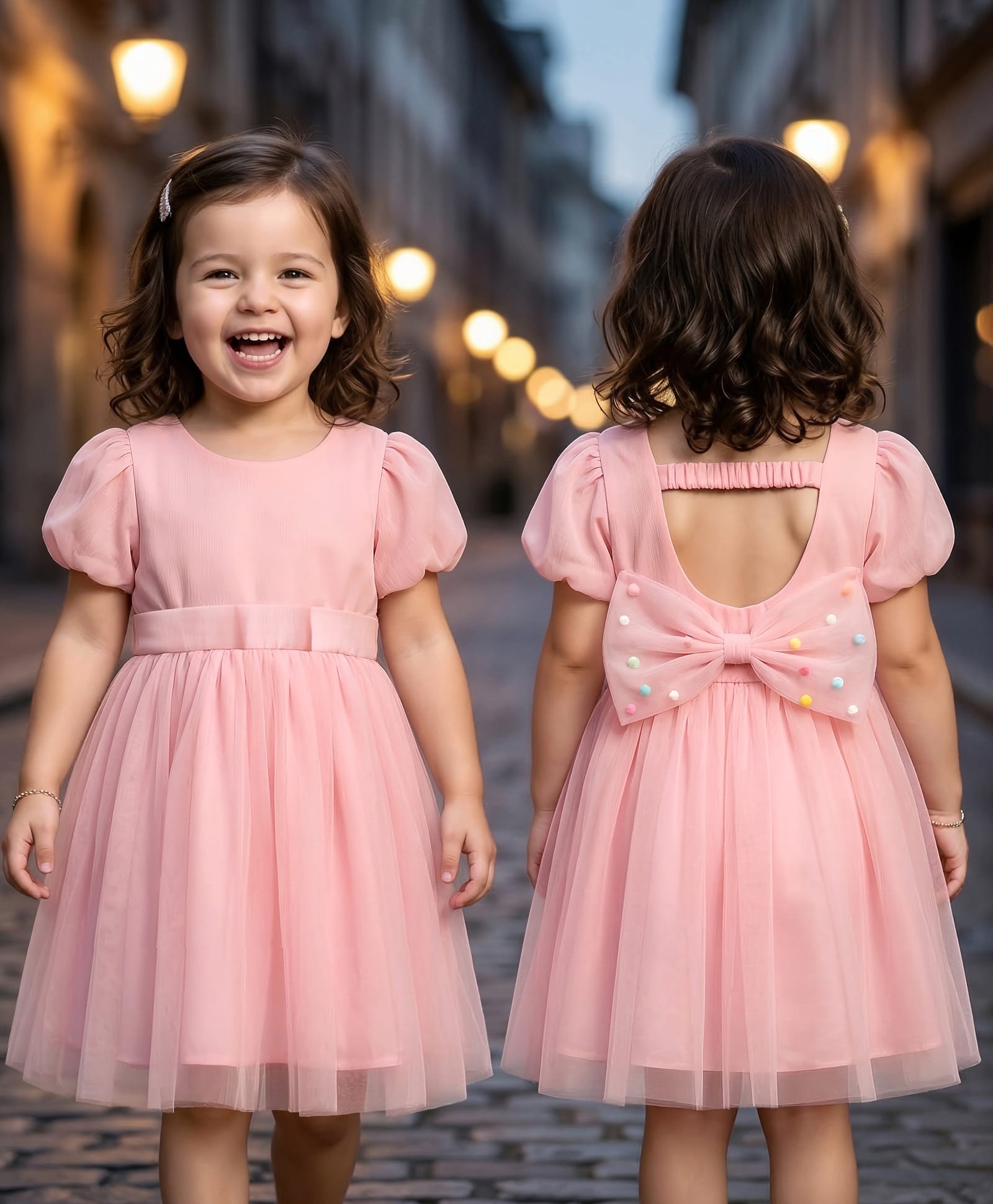 Mark & Mia Half Sleeves Solid Party Dress - Pink-image-48