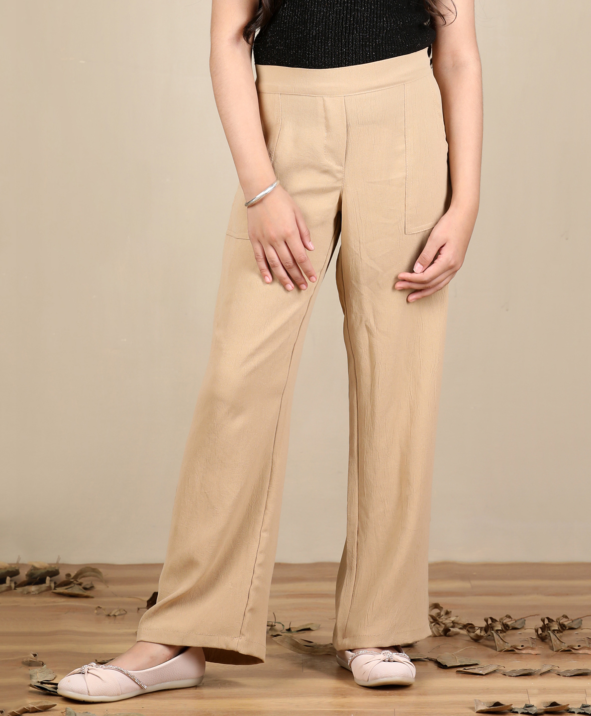 Cutiekins Cotton Woven Solid pant - Beige-picture-12