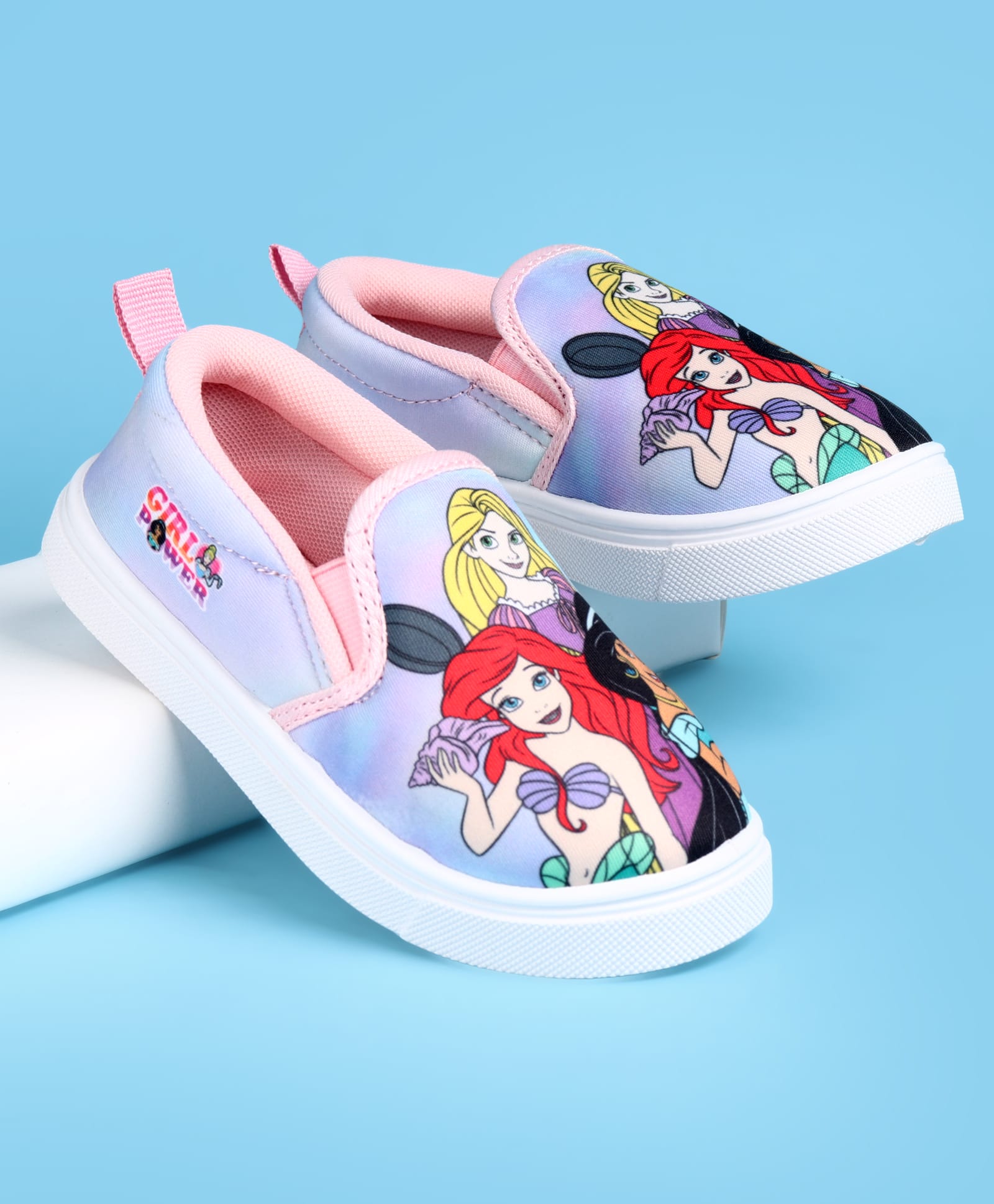Pine Kids Disney Slip On Casual Shoes With Disney Princesses Print - Lavender-picture-26