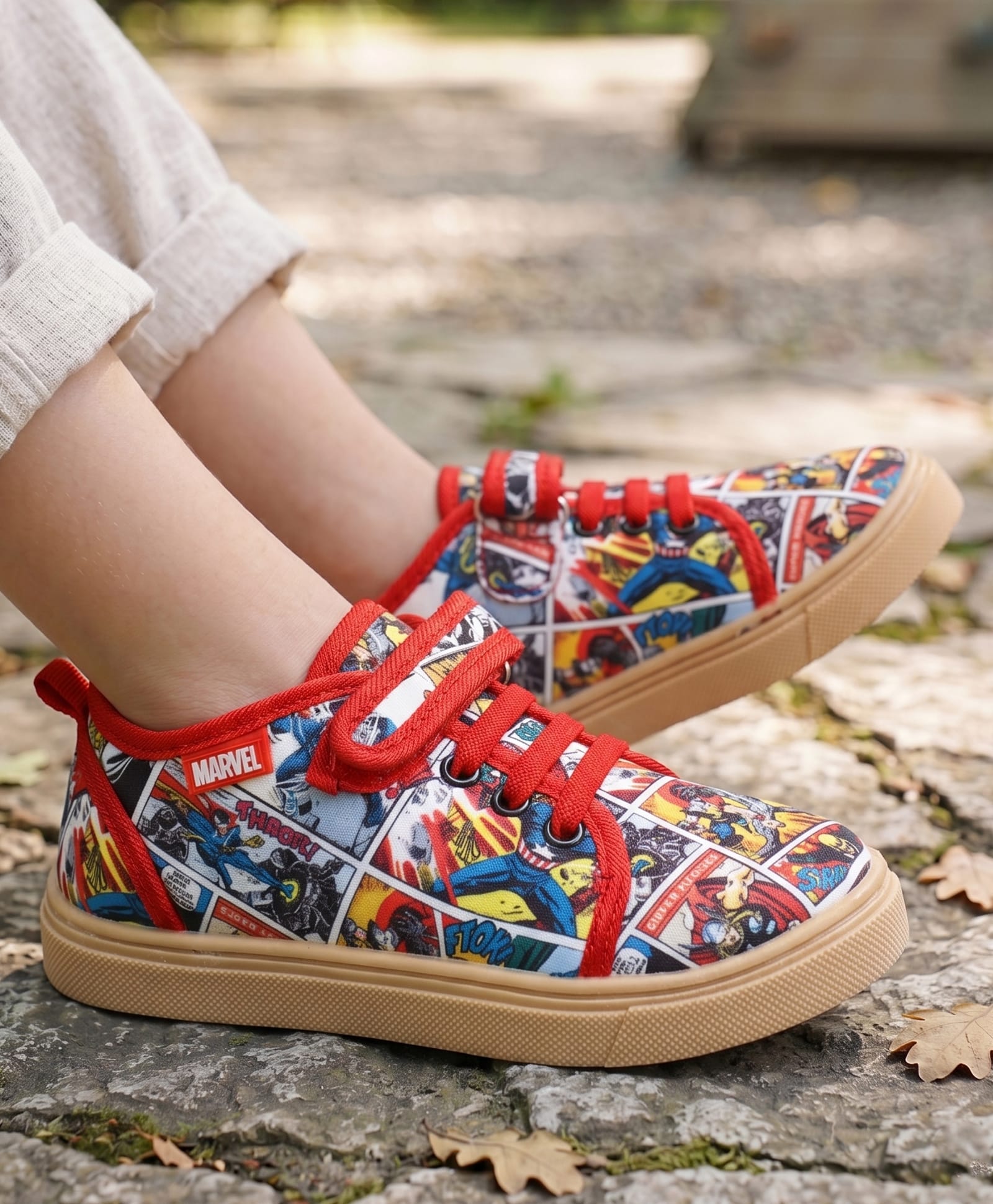 Pine Kids Marvel Slip On Casual Shoes With Avengers Graphics - Multicolor-picture-24