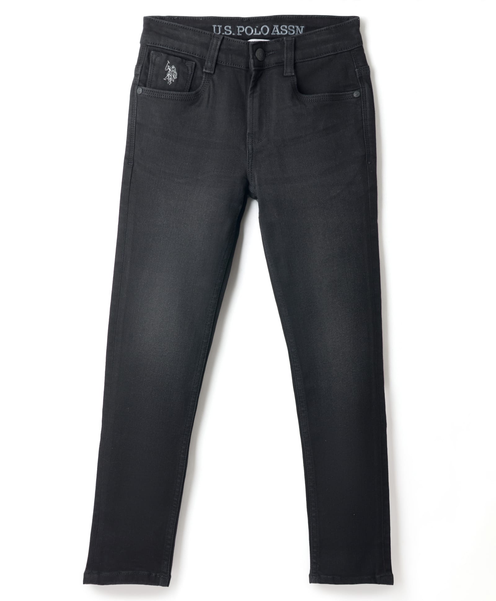 US Polo Assn Cotton Woven Full Length Washed Jeans - Black-picture-14