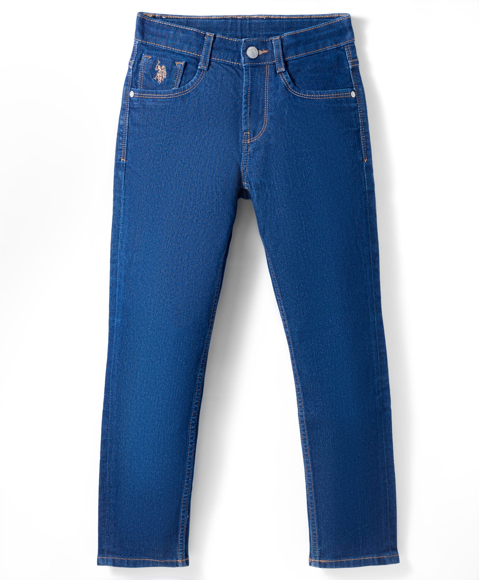 US Polo Assn Cotton Woven Full Length Solid Jeans - Navy Blue-picture-24
