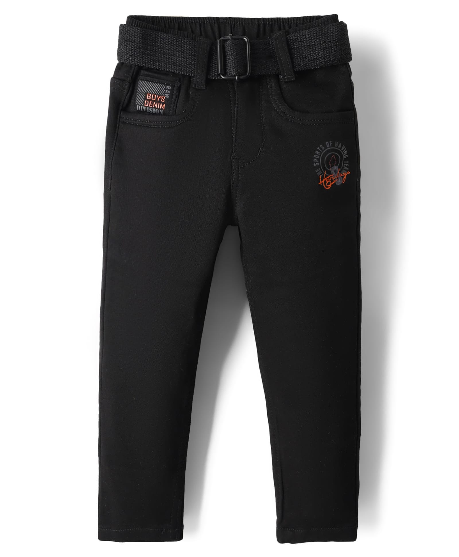 Noddy Typography Embroidered Pants - Black-picture-31