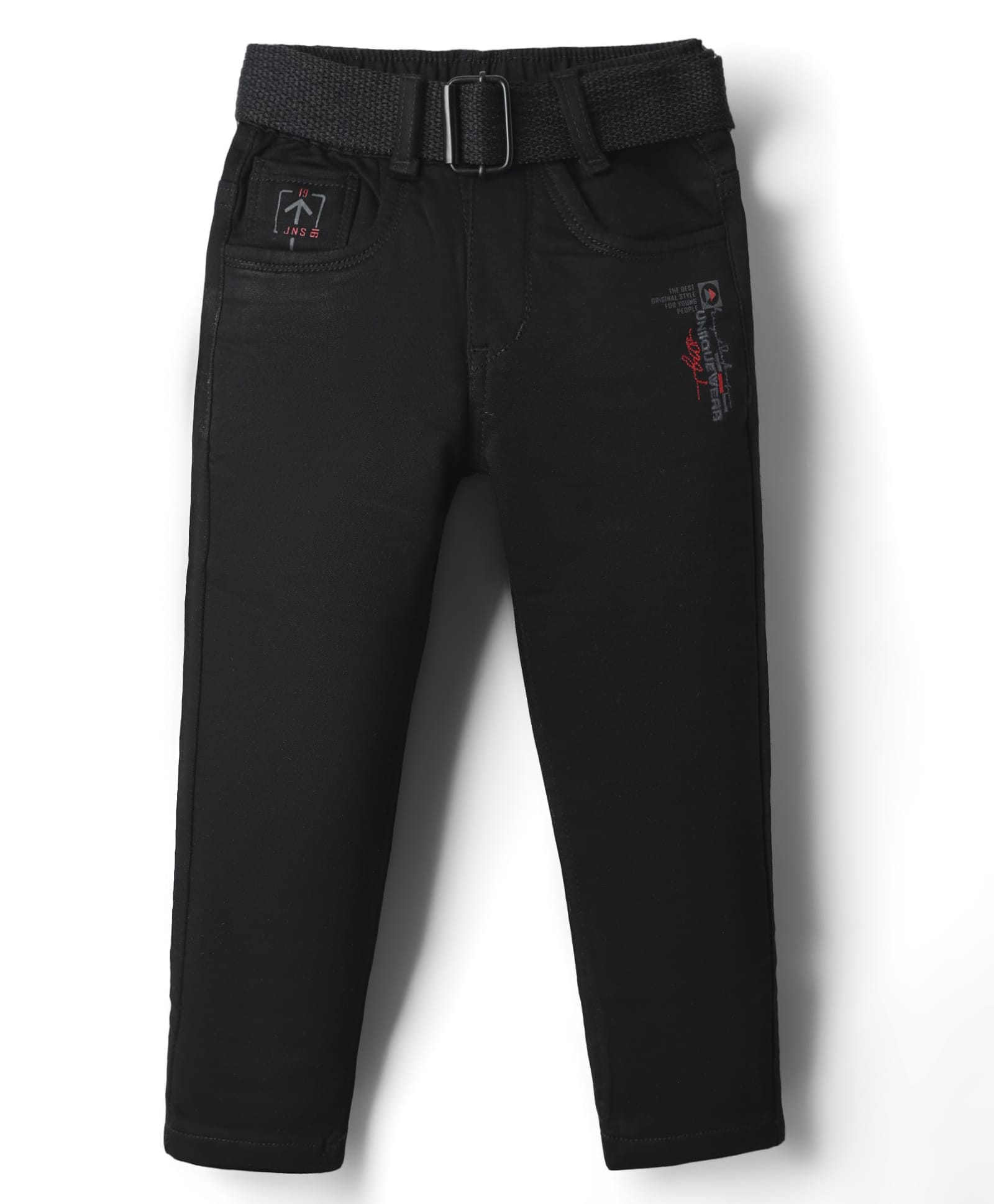 Noddy Typography Embroidered Pants - Black-picture-32