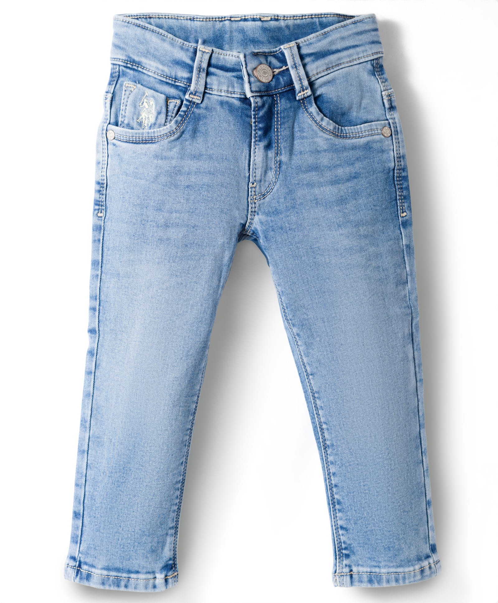 US Polo Assn Cotton Woven Full Length Washed Jeans - Light Blue-picture-28