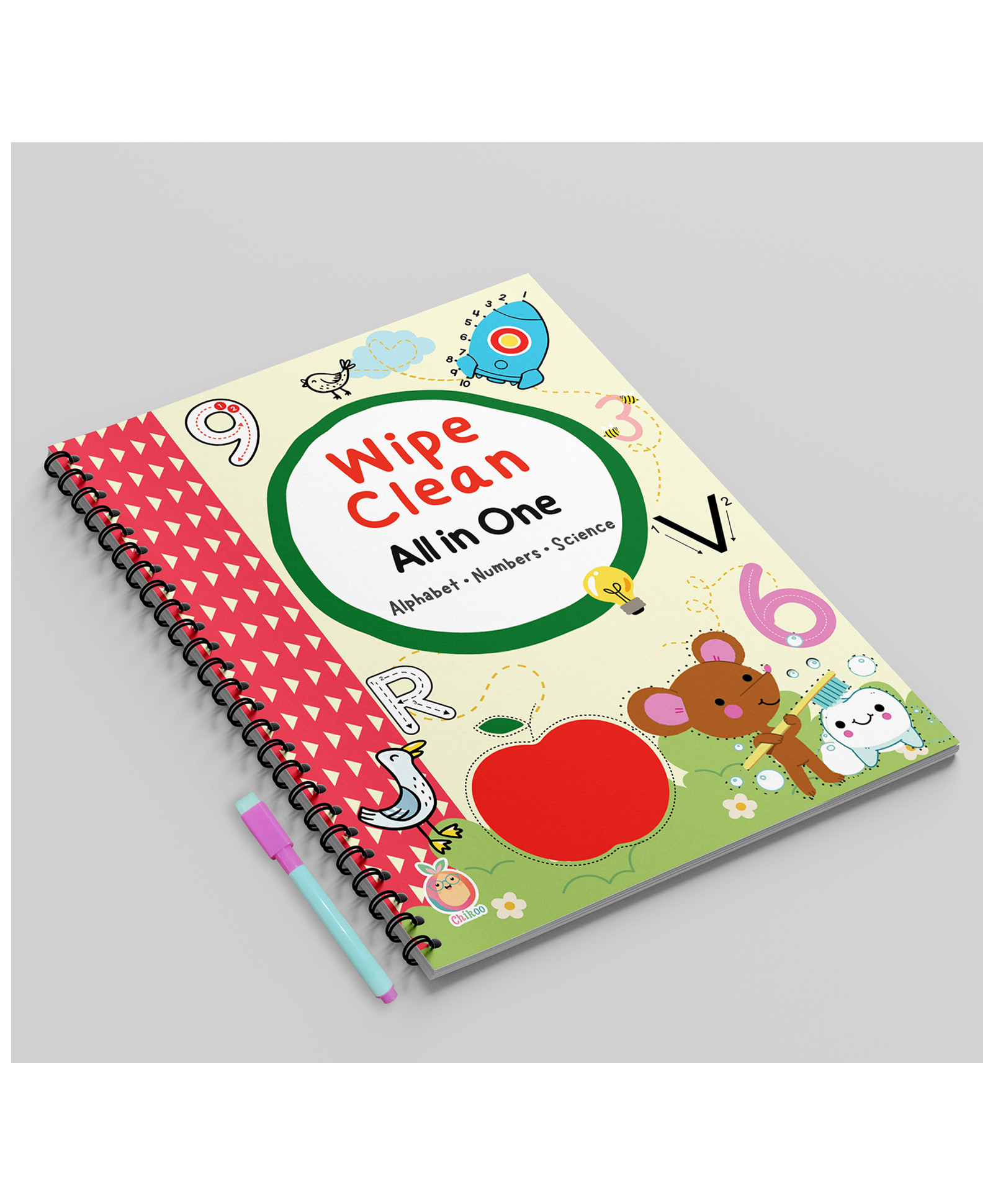 vishv books Wipe Clean All in One Activity Book -English-picture-18
