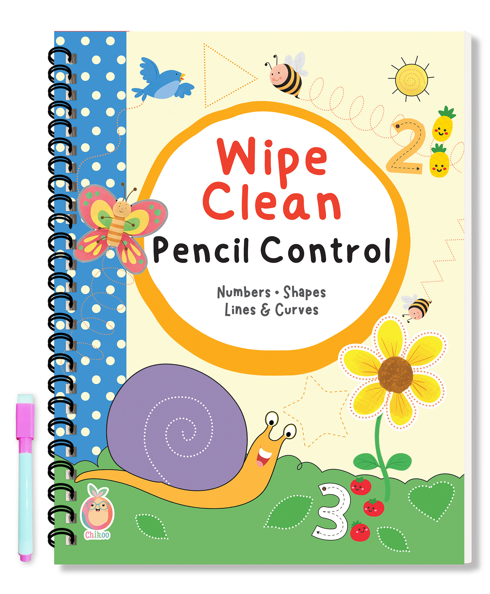 vishv books Wipe Clean Pencil Control Activity Book - English-picture-26