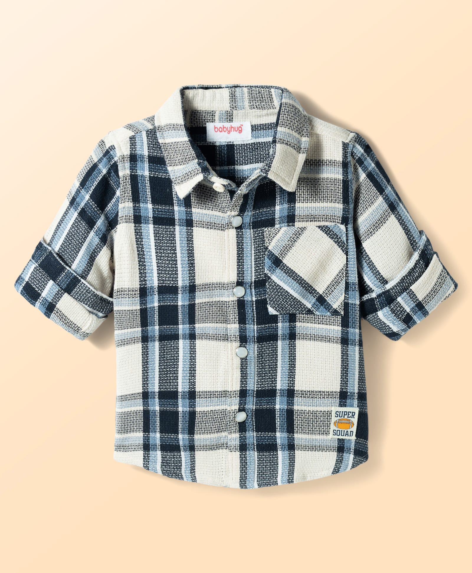 Babyhug Cotton Woven Full Sleeves Checkered Shirt - Multicolor-picture-11