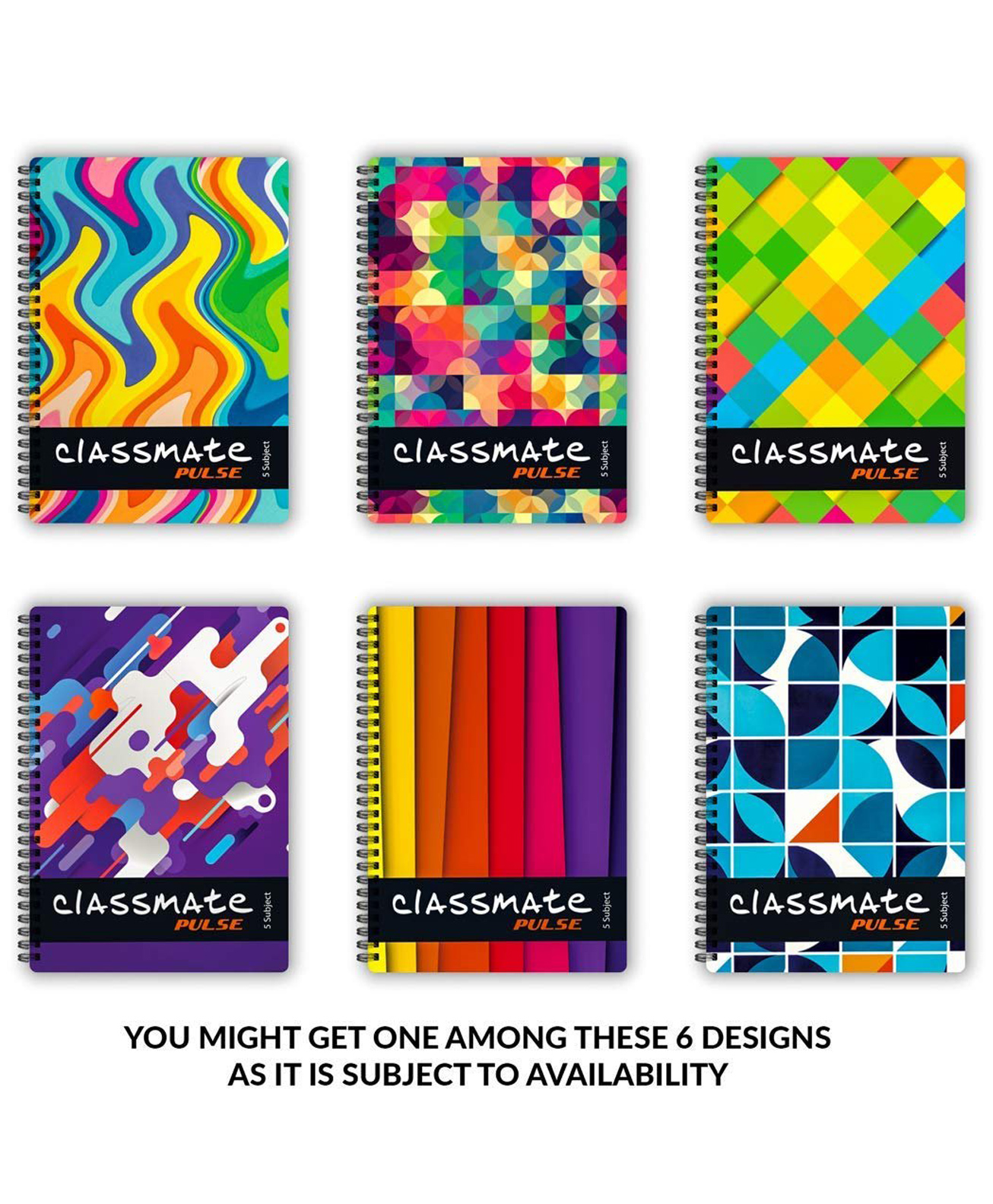 Classmate Pulse 5 Subject Single Line Spiral Notebook - 252 Pages-image-30