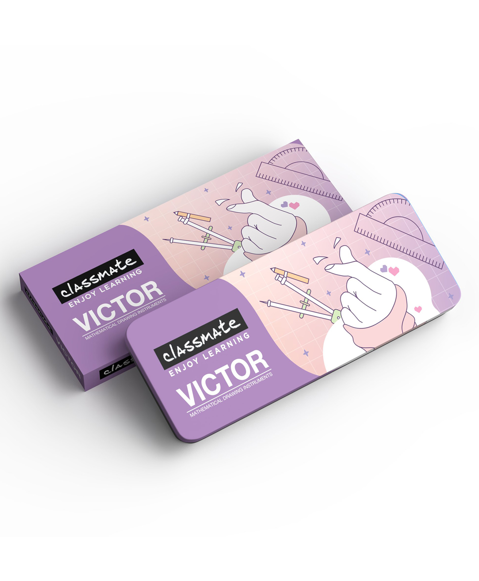 Classmate Geometry Box Metal Board Pack Victor K-Pop - Pack of 1-picture-13