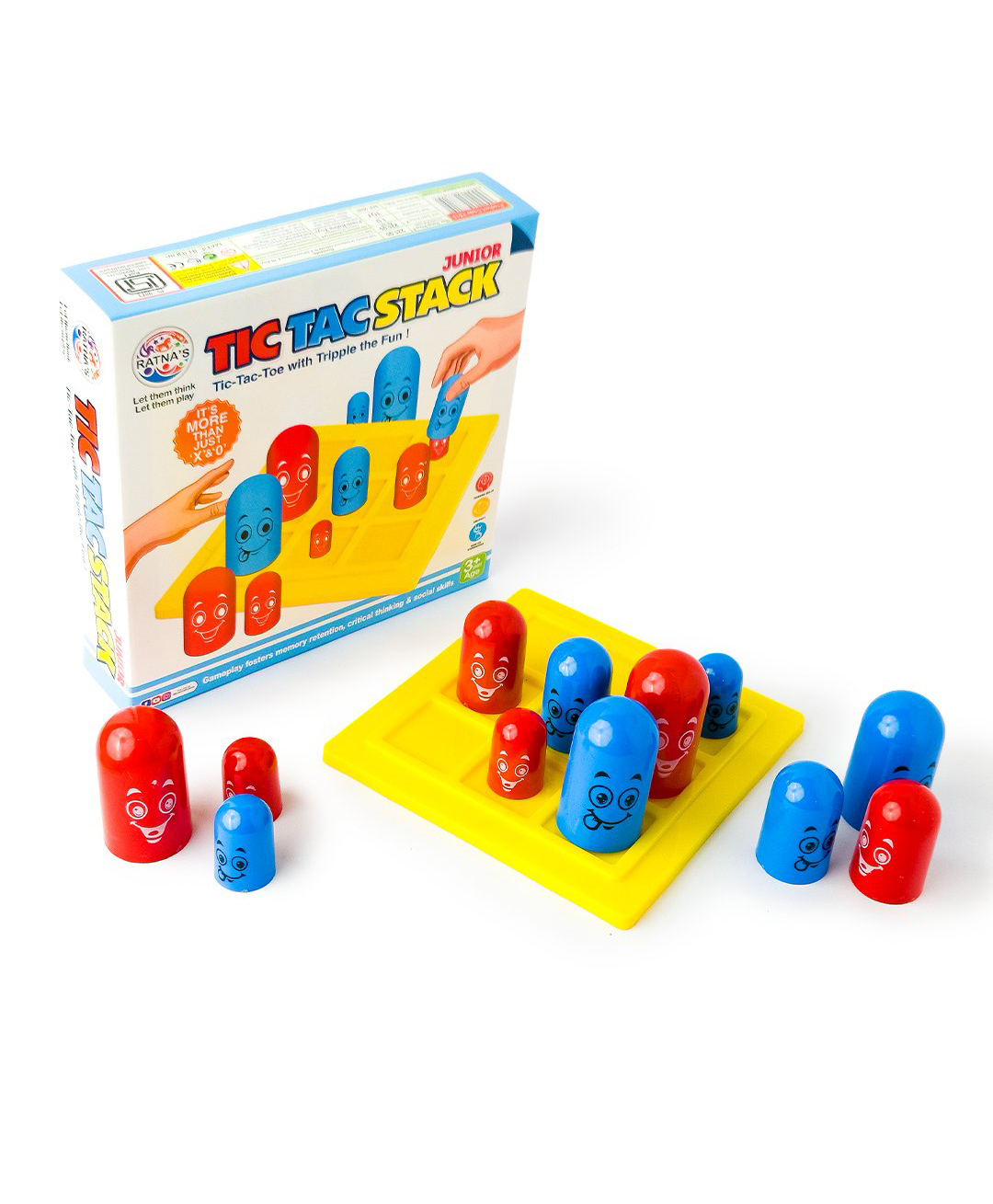 Ratnas Tic Tac Stack Toy For Kids - Multicolor-picture-7