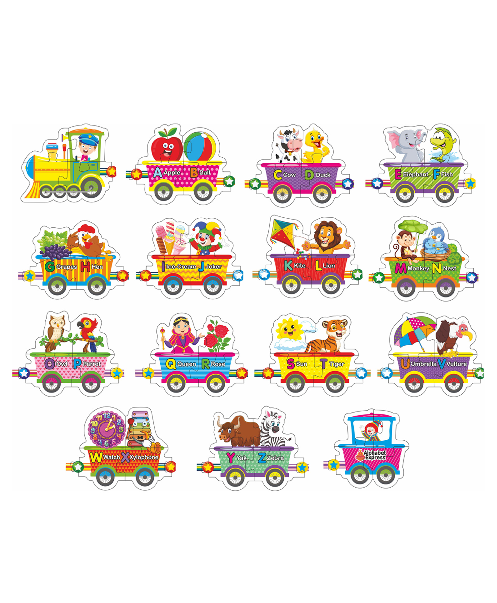 Ratnas Alphabet Express Giant Floor Puzzle Learning Toy for Toddlers - 60 Pieces-image-8