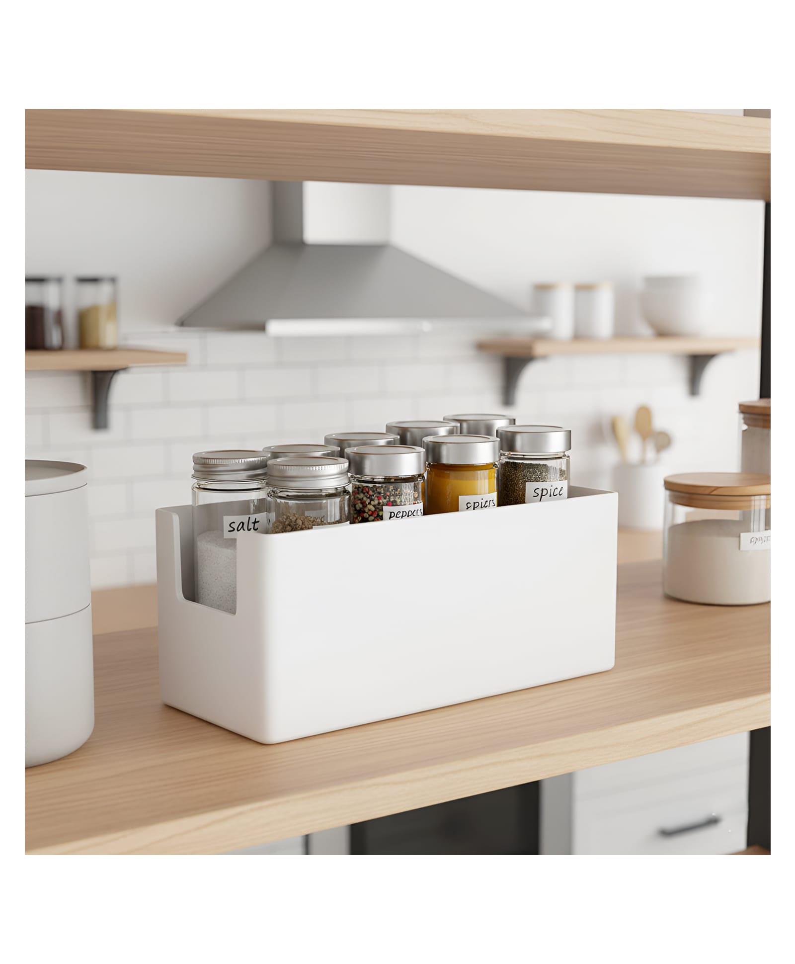 STOR Modular Storage Organiser | White PET Plastic | Stackable Pantry Container | Kitchen Organizer-picture-19