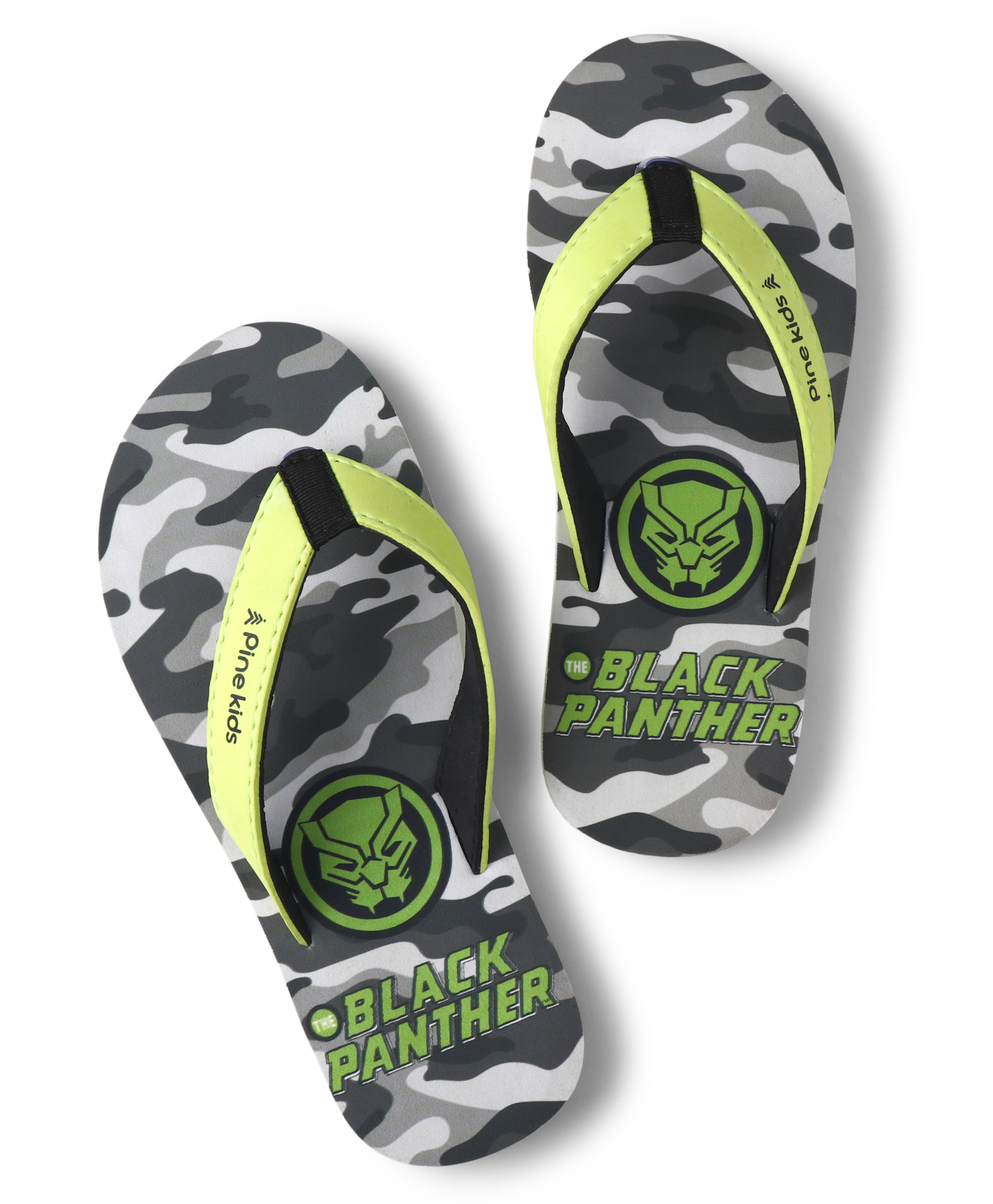 Pine Kids Marvel Slip On Flip Flop With Camouflage Print - Grey-image-47