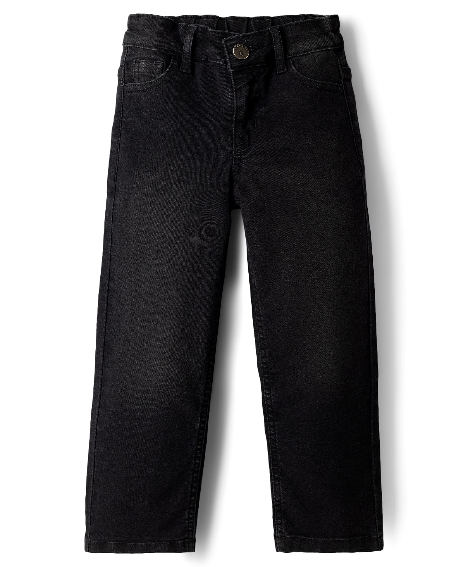 Pine Kids Denim Woven Full Length Solid Color Jeans - Black-image-49