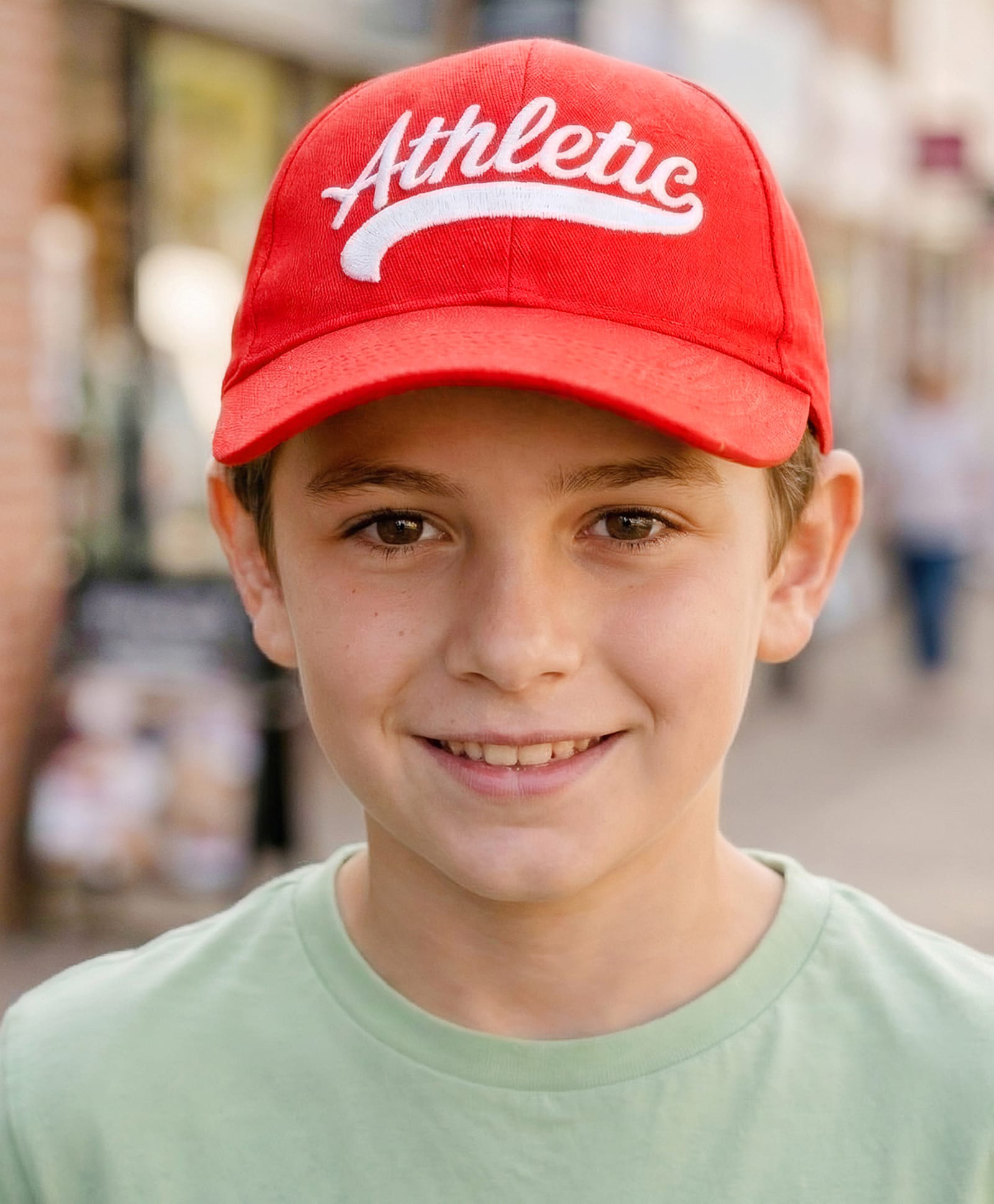 Babyhug Cotton Knit Woven Unisex Baseball Cap With Athletic Text Embroidery Red - Diameter 17.5 cm-picture-25