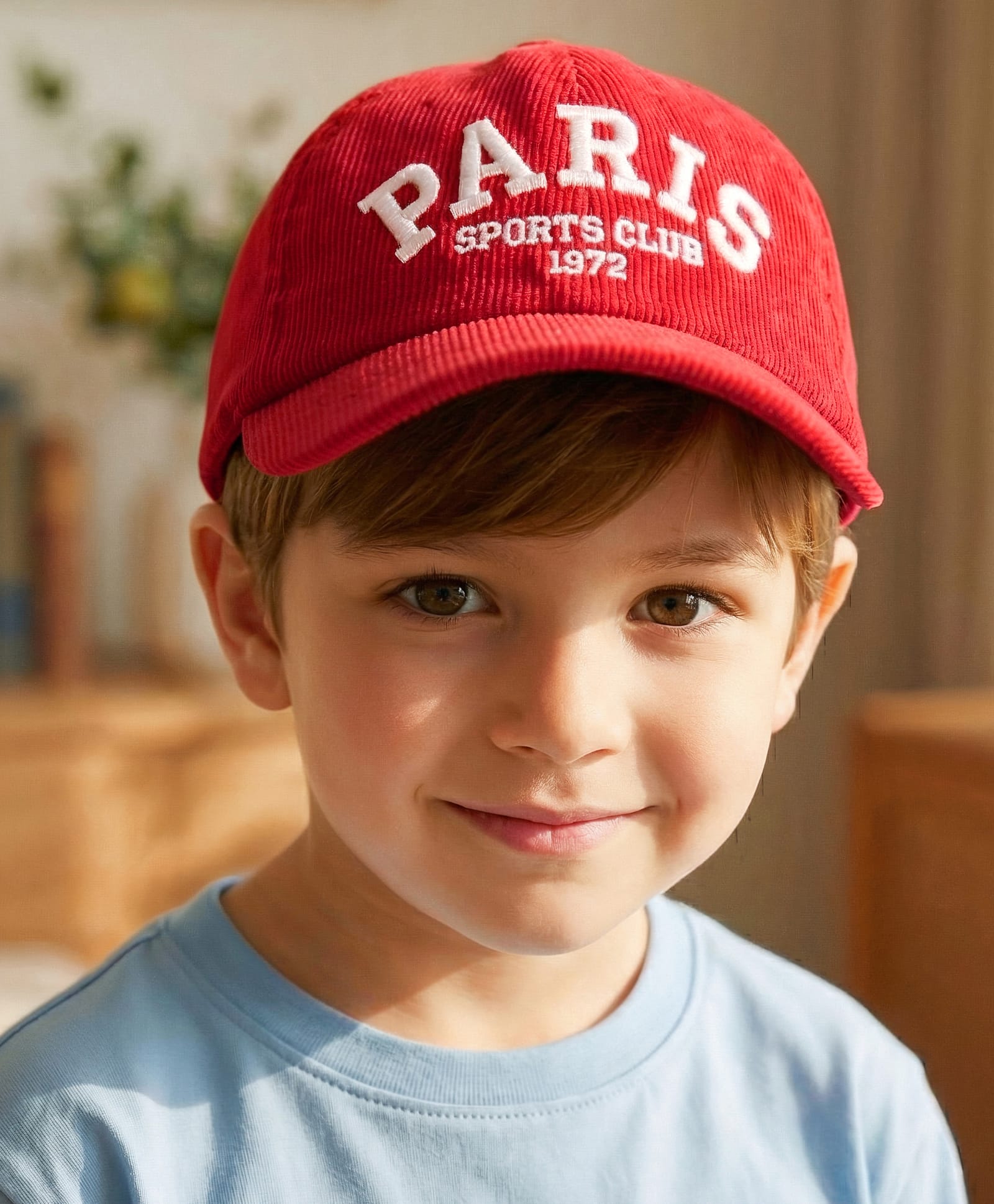 Babyhug Cotton Knit Baseball Cap With Text Embroidery Red - Diameter 20.5 cm-image-25