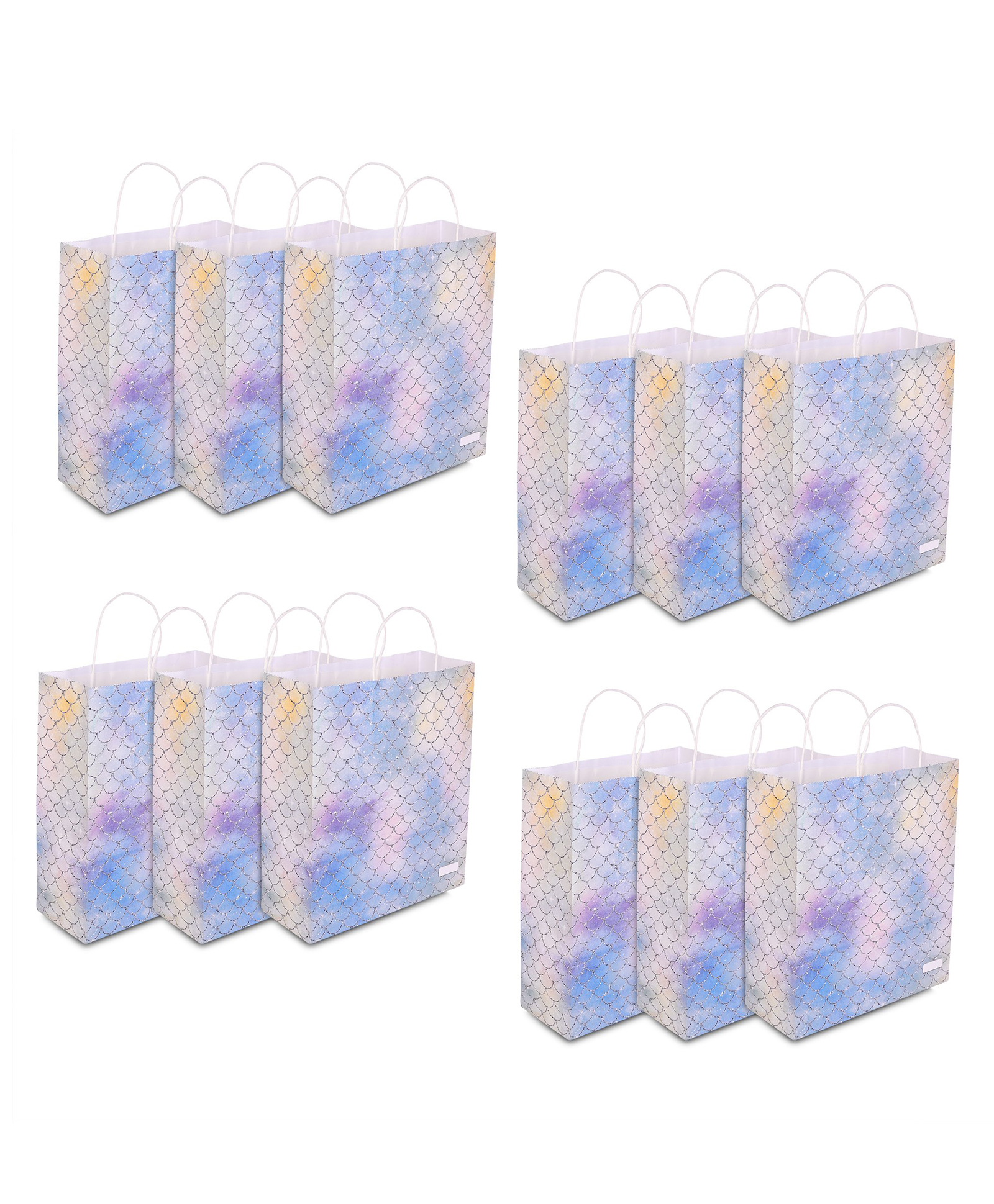Asera Paper Gift Bags, 12x10x3 Inches, Party Favor Goodie Bags, Reusable Paper Return Gift Bags ( Mermaid (12 Pcs))-picture-36