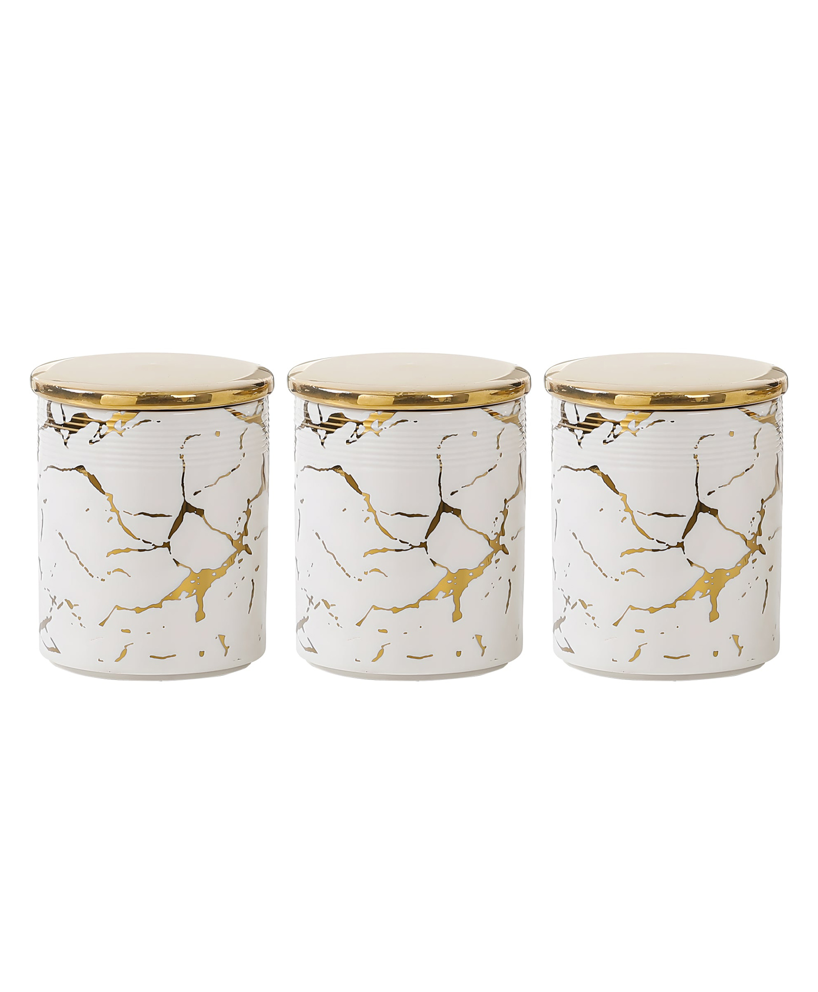 Ceramic Jars with Ceramic Lid|Set of 3 without holder|720ml Each | PLSD710-L | Multi-colour-image-36