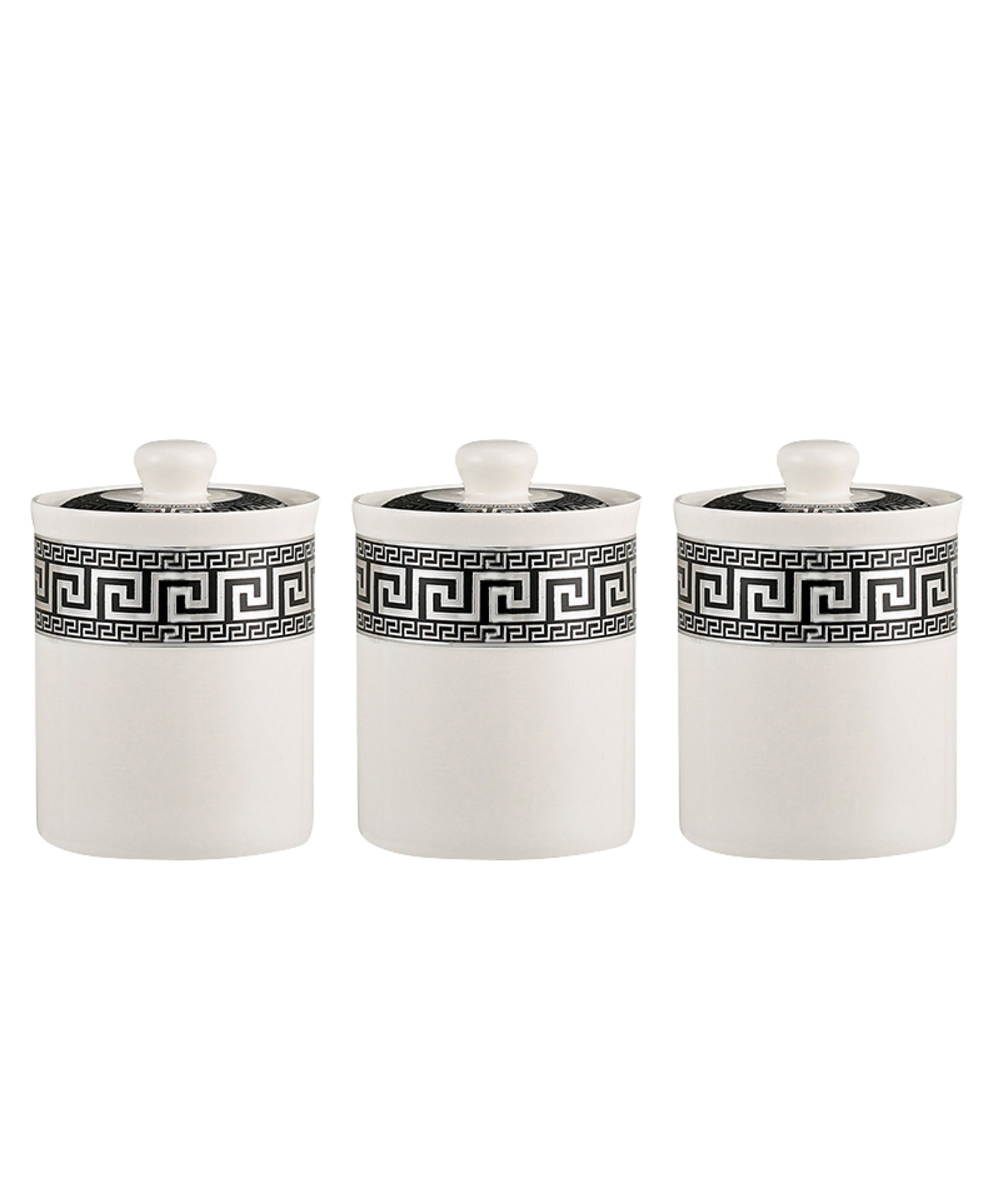 Ceramic Jars with Ceramic Lid|Set of 3 without holder|700ml Each | PLS700-2 | Multi-colour-image-43