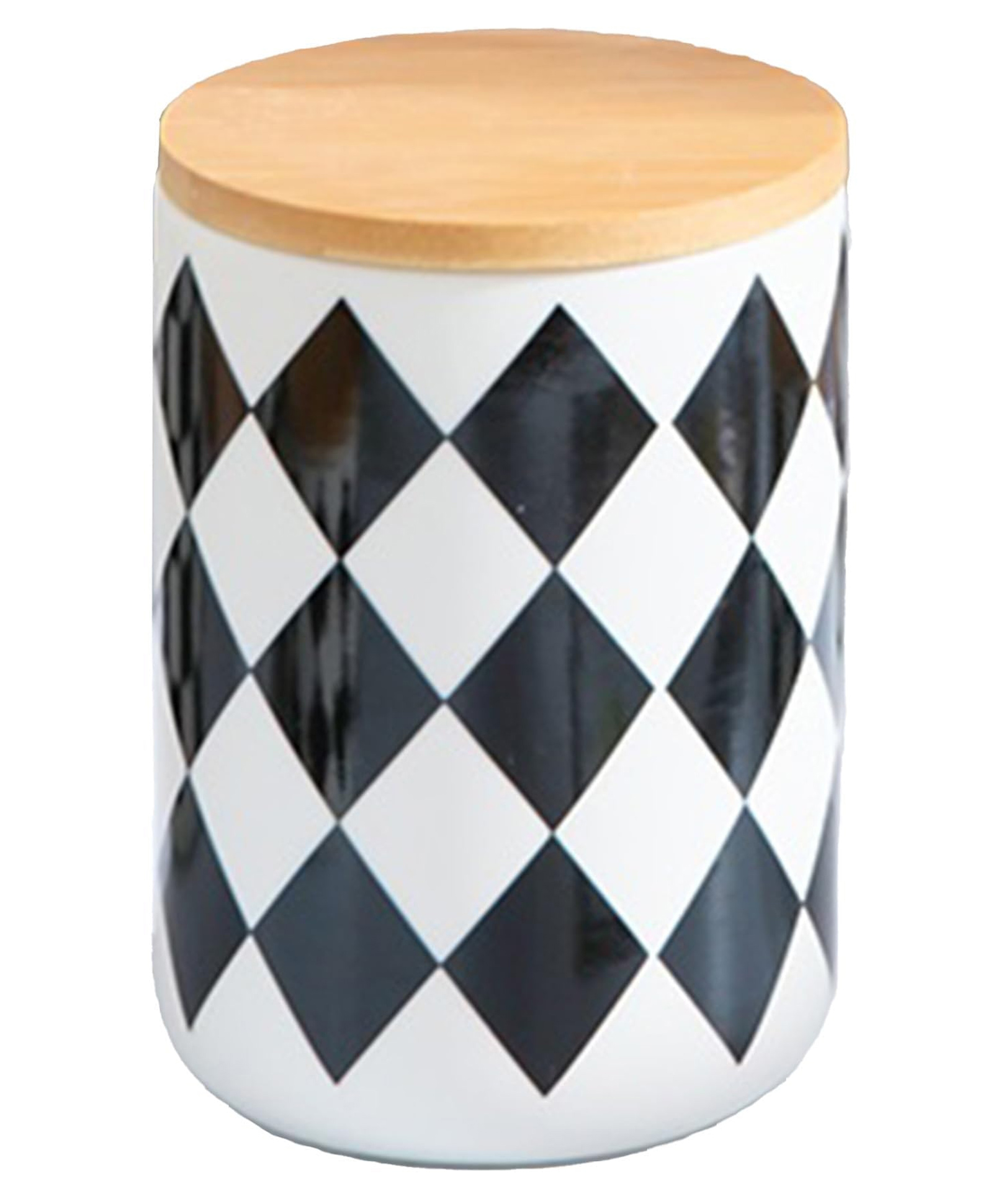 2 Ceramic Jar | 800ml | Black White | Diamond Pattern | YX10-M-DM-image-48