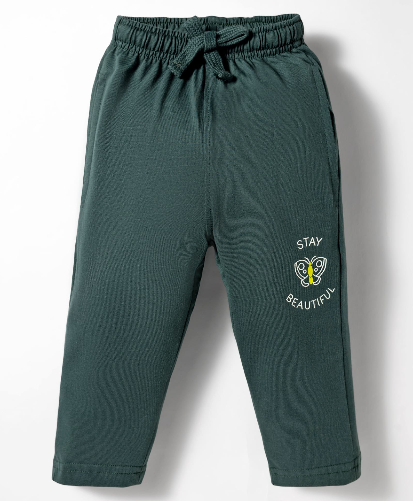 Doreme Knitted Full Length Track Pant with Text Print - Dark Green-image-30