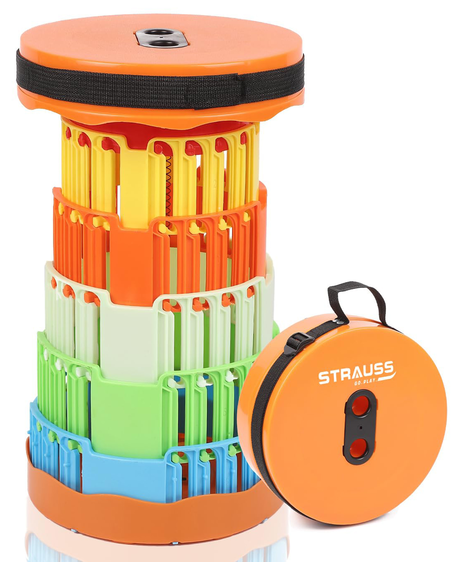Strauss Portable Telescopic Stool, Red/Multicolor-picture-17
