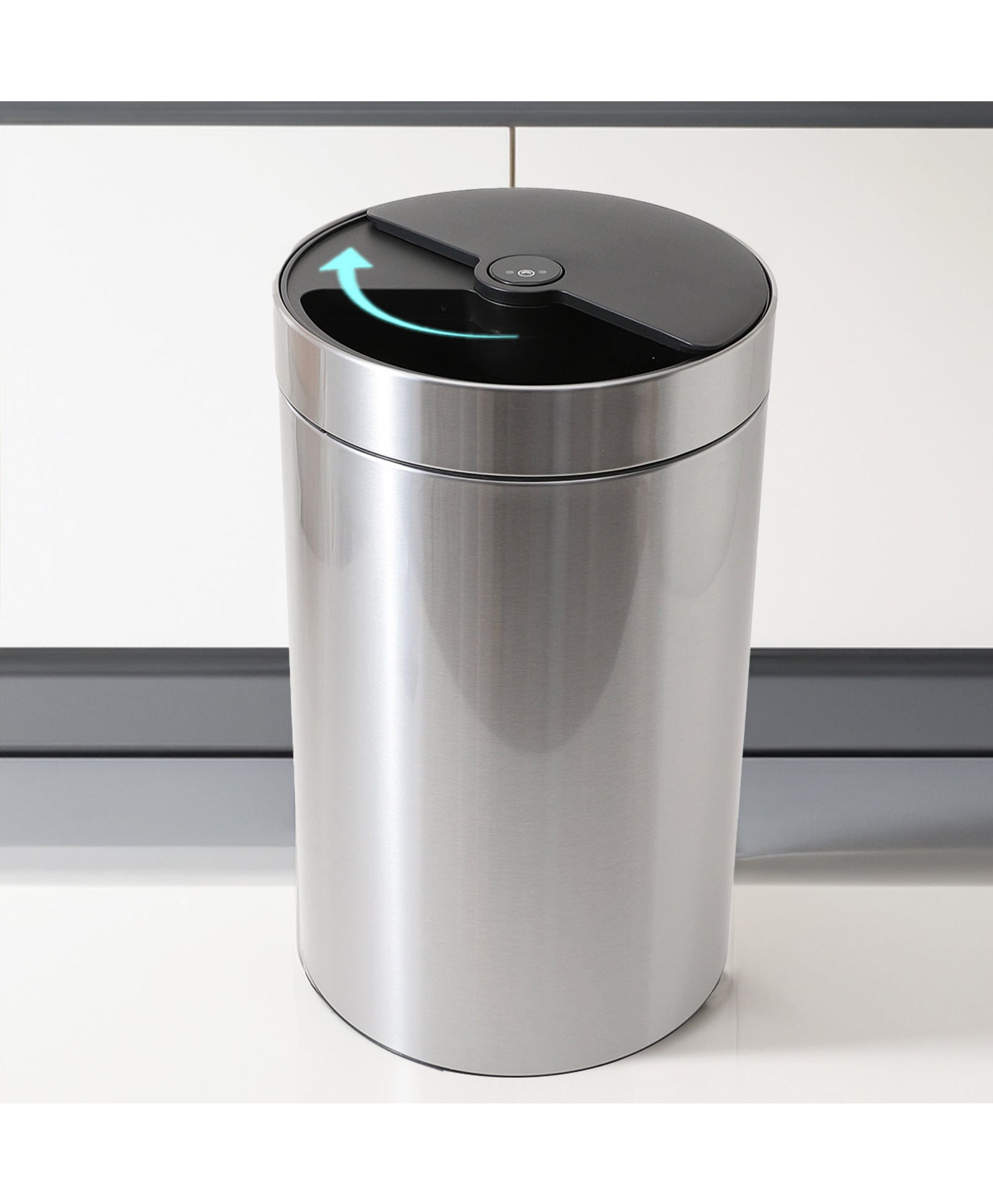 Rotating Round Automatic Dustbin | Sensor Dustbin 30L | HN-ZQ-S -30L | SS-image-41