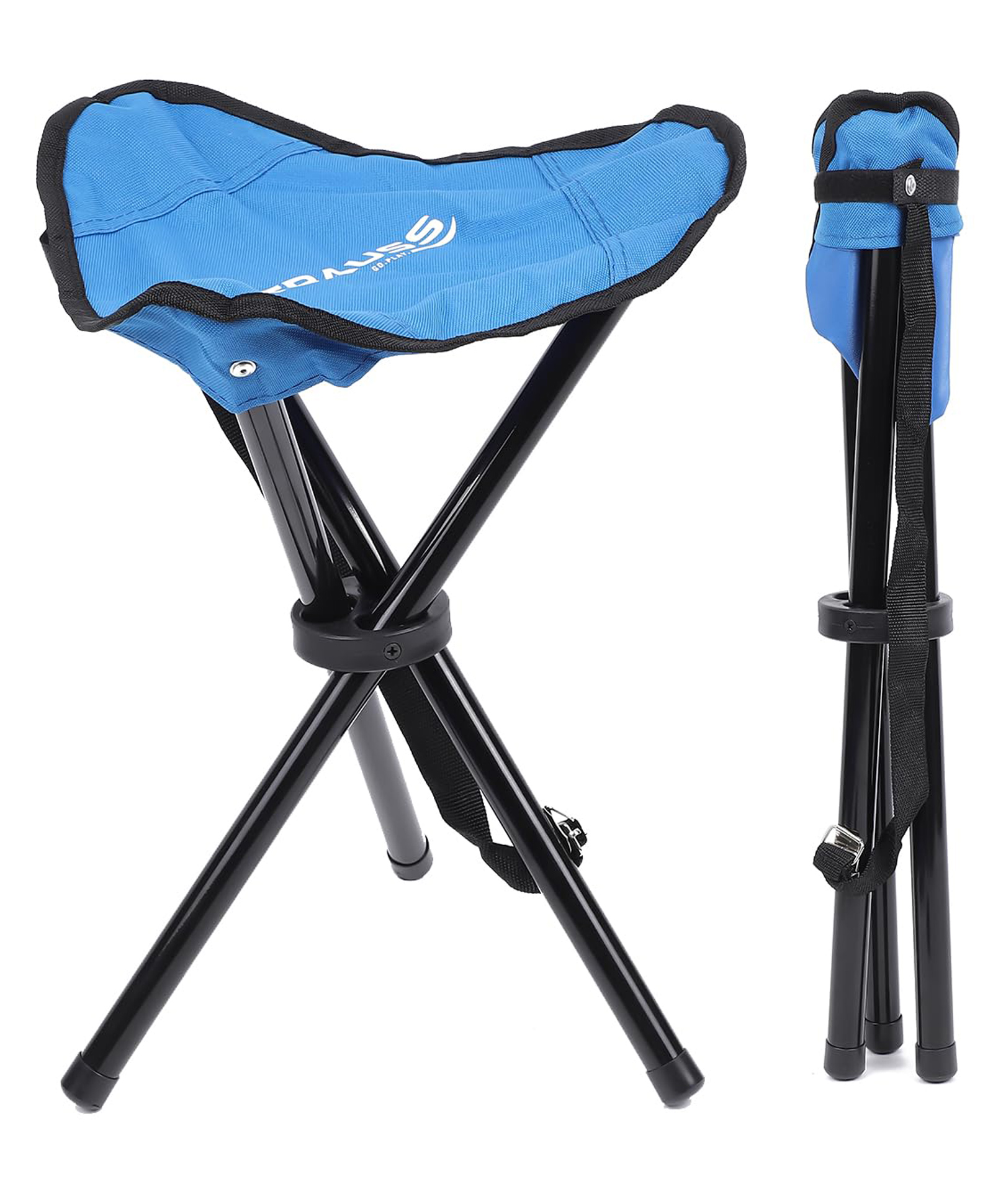 Strauss Folding Tripod 3 Legs Camping Stool, Size-L, Blue-picture-24