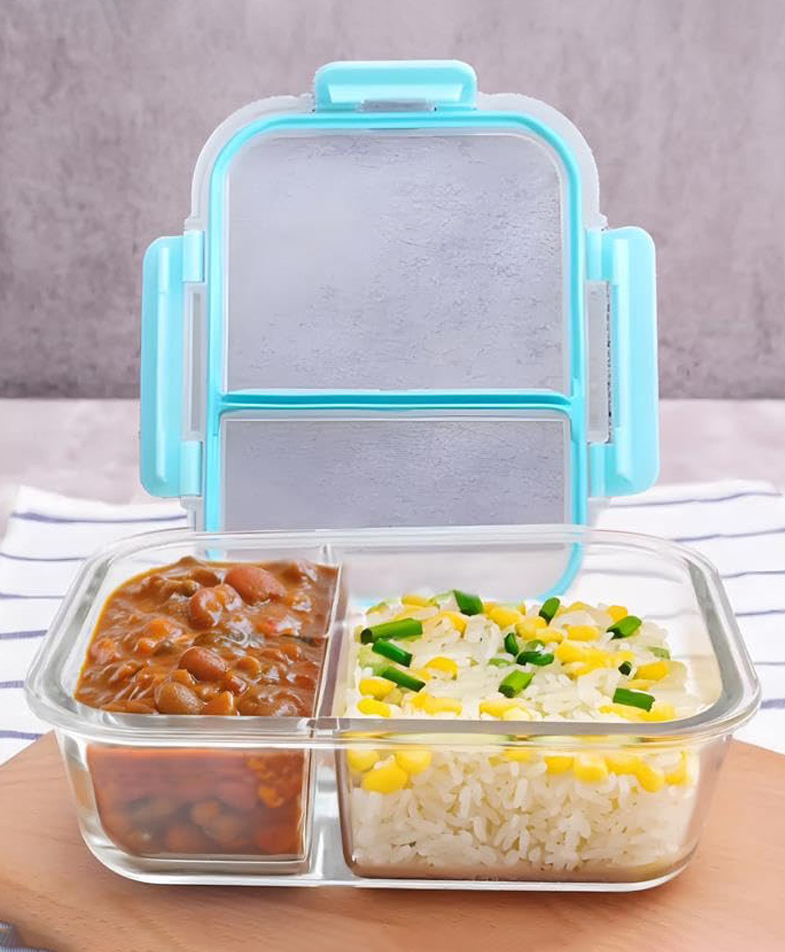 No Mixing Glass Tiffin 980ml with Snap Lid|2GF1050RC-TBH-image-48