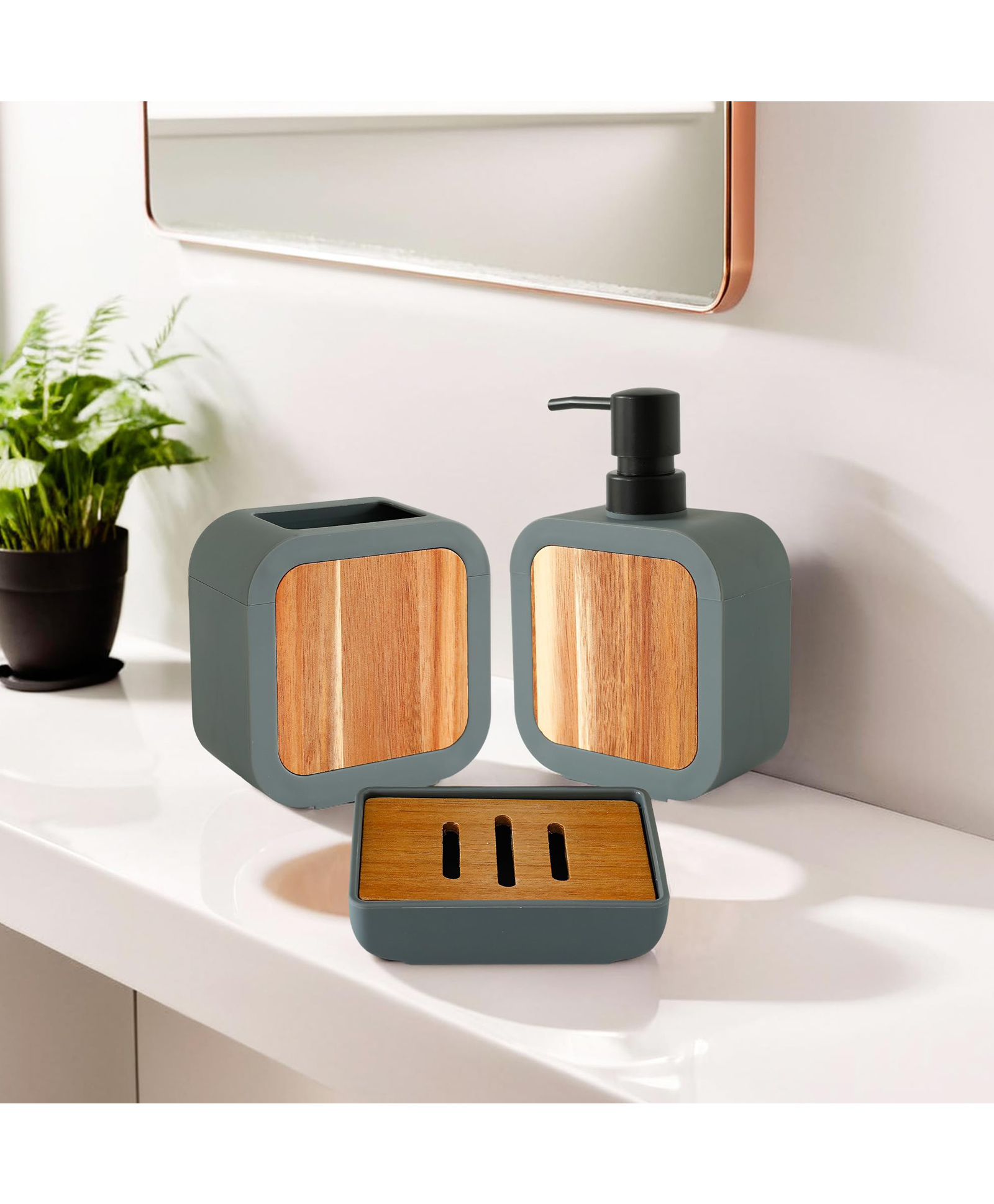 Bathroom accessories set(Pack of 3) | KL9245-BS-GRY-image-25