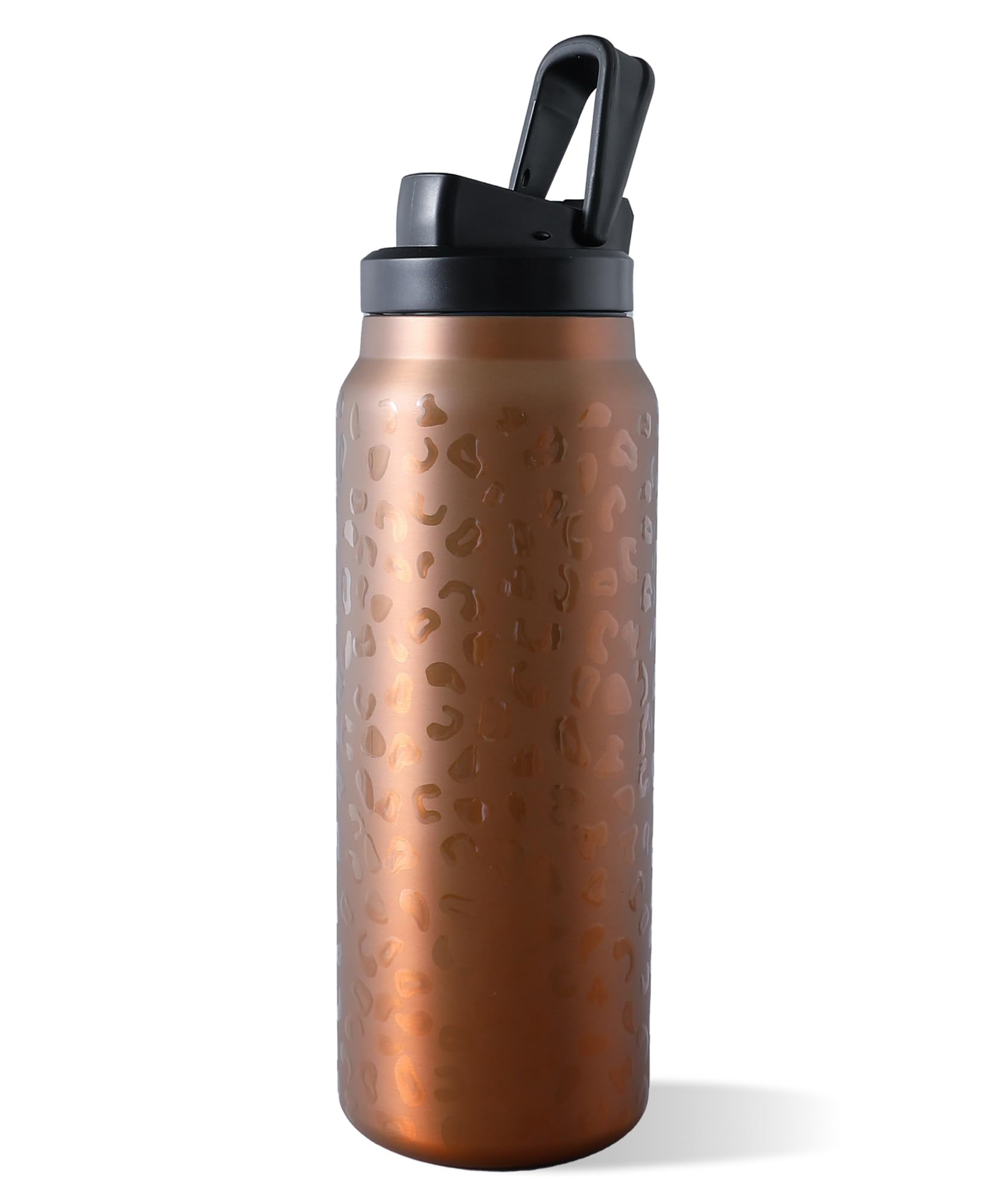 The Better Home Pulse 900ml | Stainless Steel Vacuum Insulated Printed Water Bottle | Insulation Upto 6-12 Hours | BPA Free | Gym | Office | Home | Travel | Golden Leopard Print-image-11