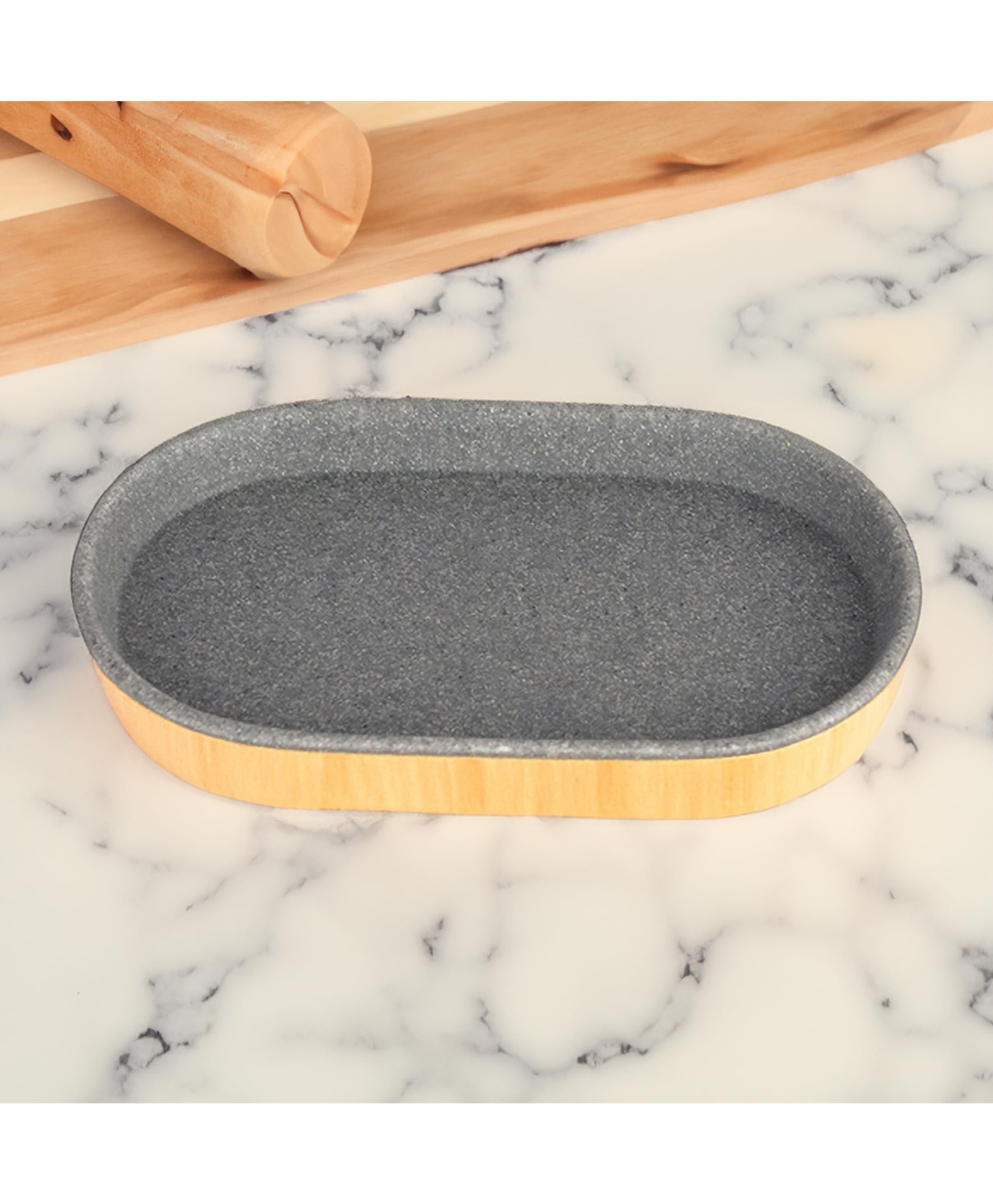 The Better Home Soap Holder for Bathroom | Polyresin Soap Case for Bathroom, Kitchen & Office | Durable | Non-Fragile | Scratch Proof | Moisture Resistant | Natural Grey-image-37