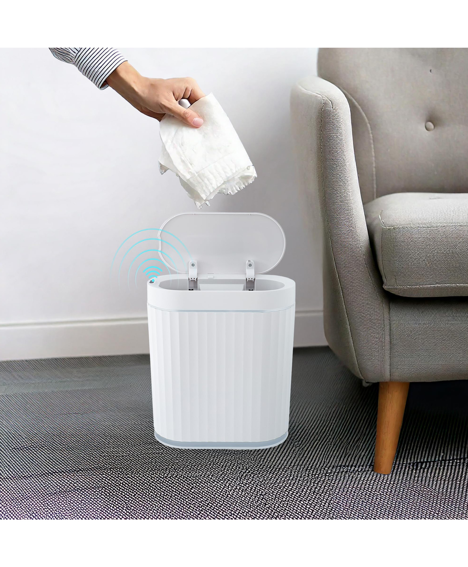 The Better Home 7L Dustbin For Kitchen| 1 year warranty | Dustbin For Bathroom | 29 cm Automatic Smart Sensor Dustbin For Bedroom | Steel Dustbin With Lid | Dustbin For Office-image-9