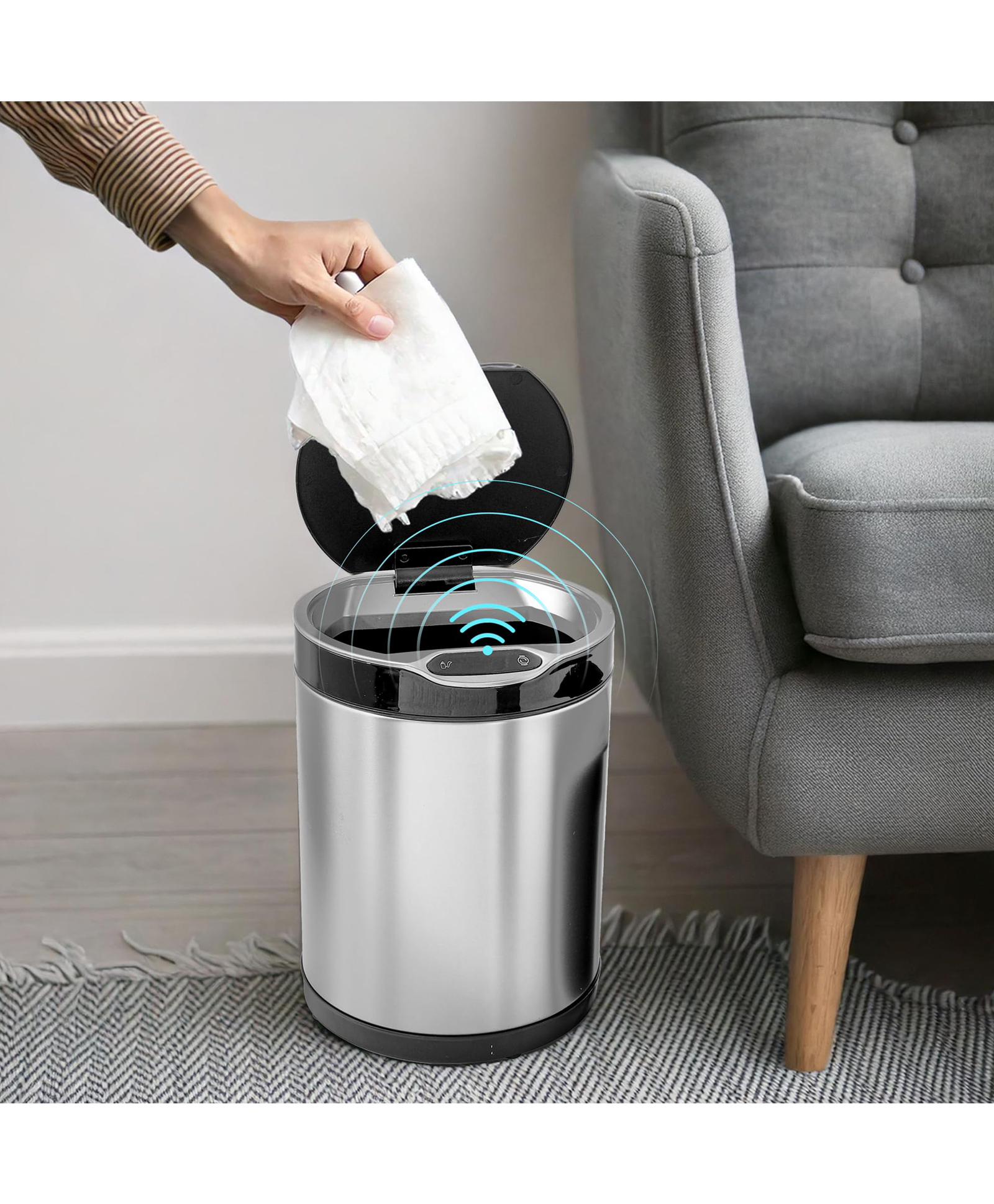 the better home Automatic Dustbin | YW-9310-6L-SR | Silver-picture-24