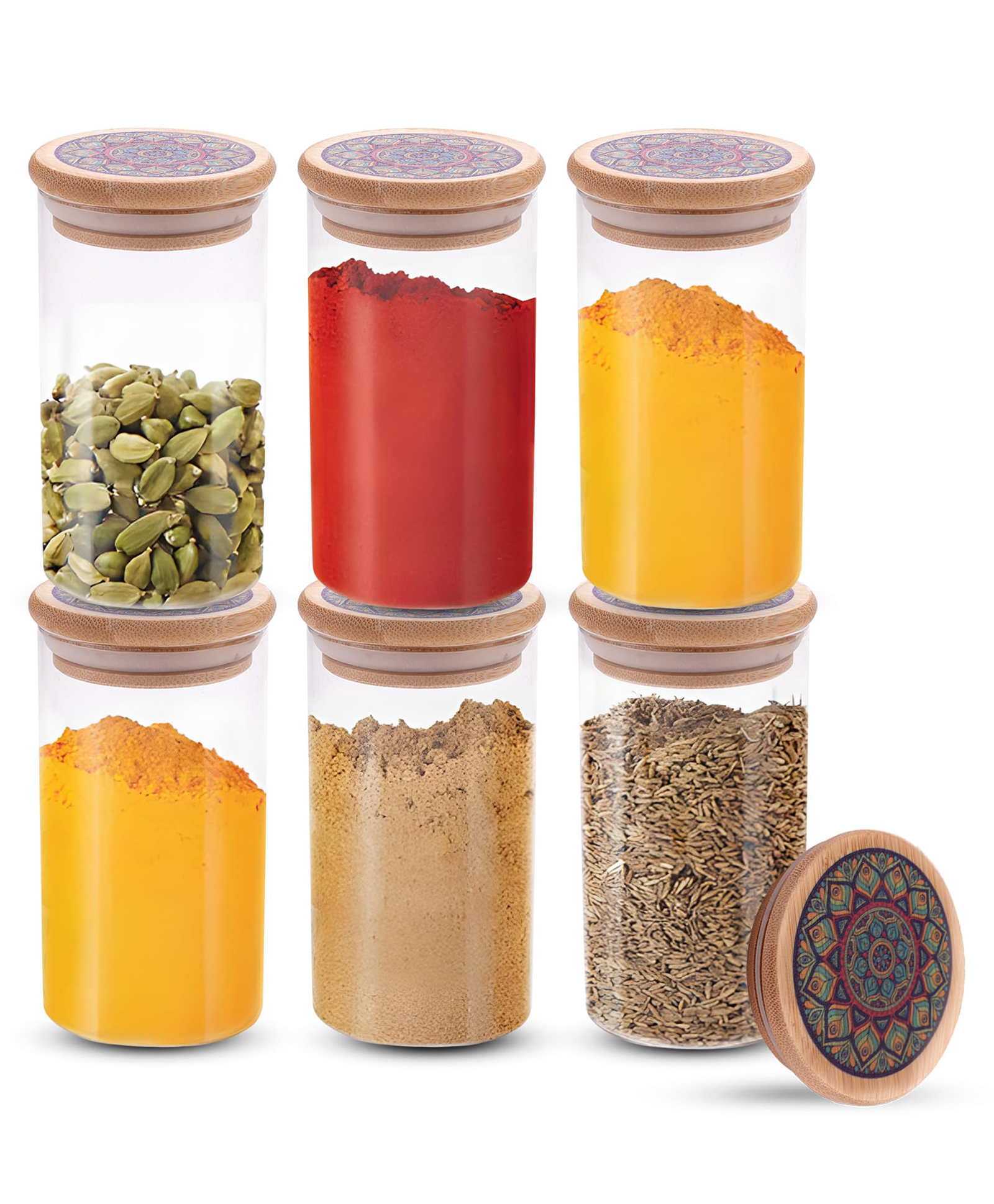 The Better Home Borosilicate Kitchen Storage Jars with Airtight Bamboo Lids | Pack of 2-300ml each | Spice Jars for Kitchen | Multipurpose Kitchen Jars for Spices, Nuts, Dry Fruits, Sugar, Salt-picture-32