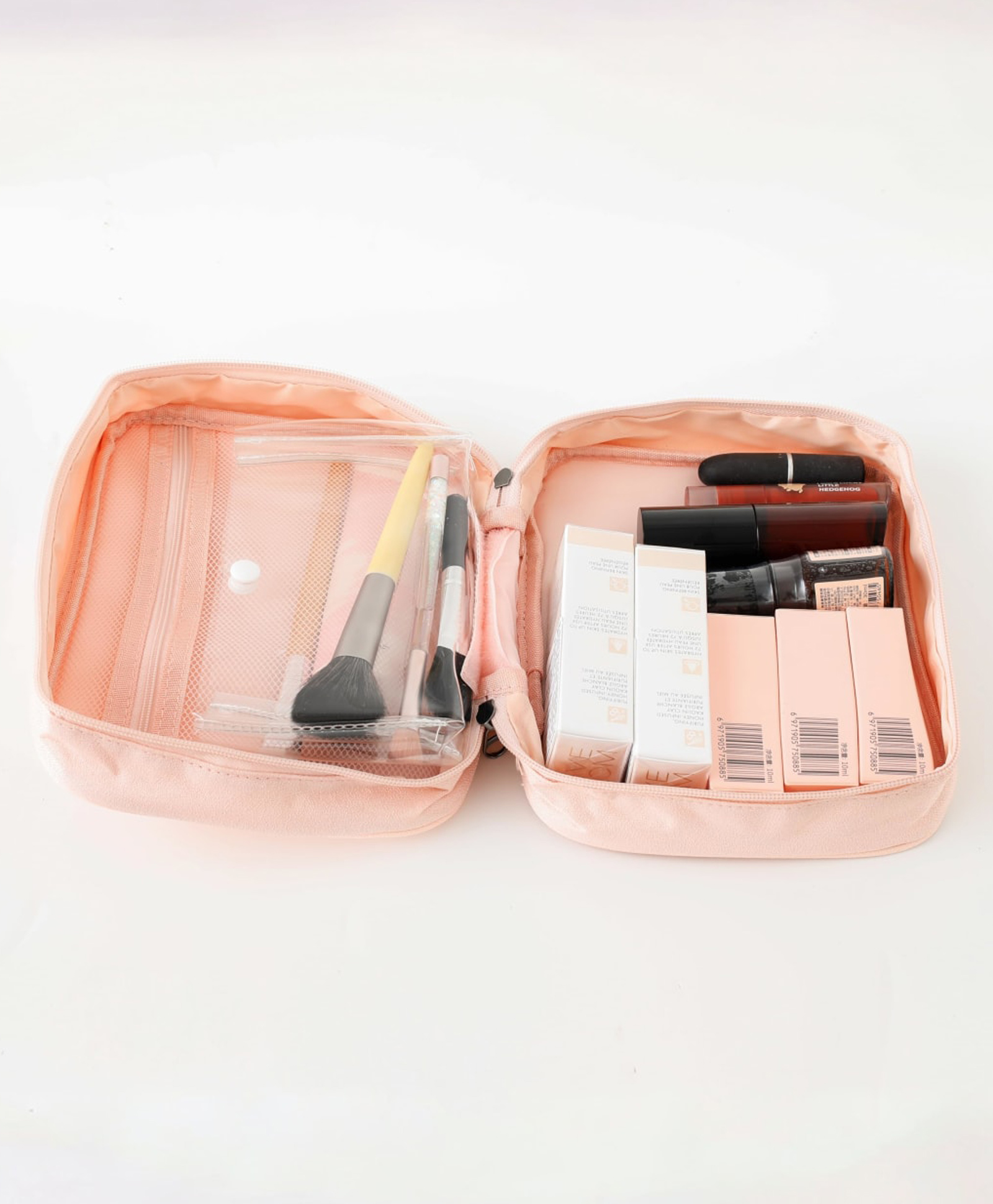 UMAI Vanity/Cosmetic Storage Bag for Women | Lightweight Makeup Organizer Bag for Brushes, Toiletries| Transparent Brush Pouch for Travel | Ideal for Makeup, Brushes and Travel Accessories (Pink)-image-45