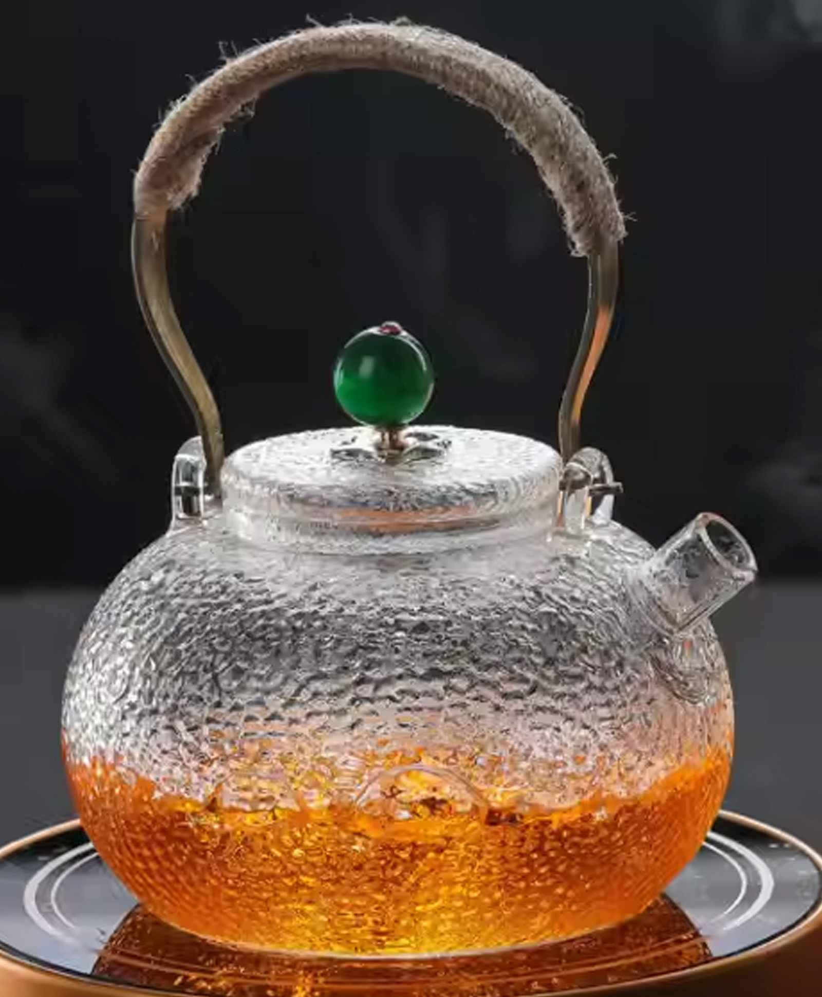 The Better Home Borosilicate Glass Tea Pot (700ml)| Glass Kettle for Gas Stove | Removable Glass Infuser Bamboo Handle & Lid | Tea Kettle Glass | Teapot | Tea Maker Kettle | Tea Infuser Kettle-picture-34