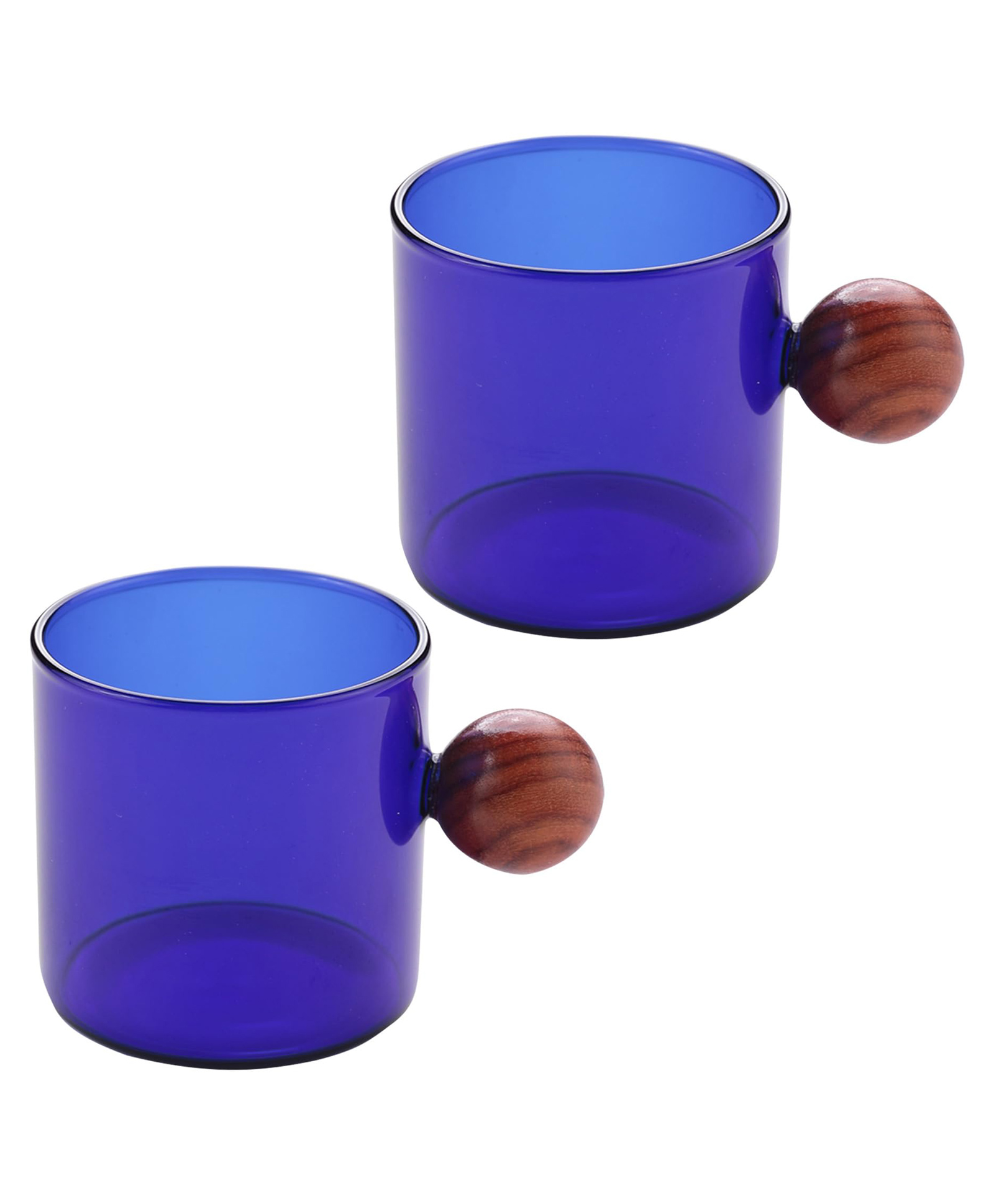 The Better Home Tea Cups Set of 2 (120ml each) | Coffee Cups and Mugs | Borosilicate Glass Coffee Mug with Wooden Handle | Tea Cups set of 2 | High heat resistance | Microwave & Dishwasher Safe (Blue)-picture-27