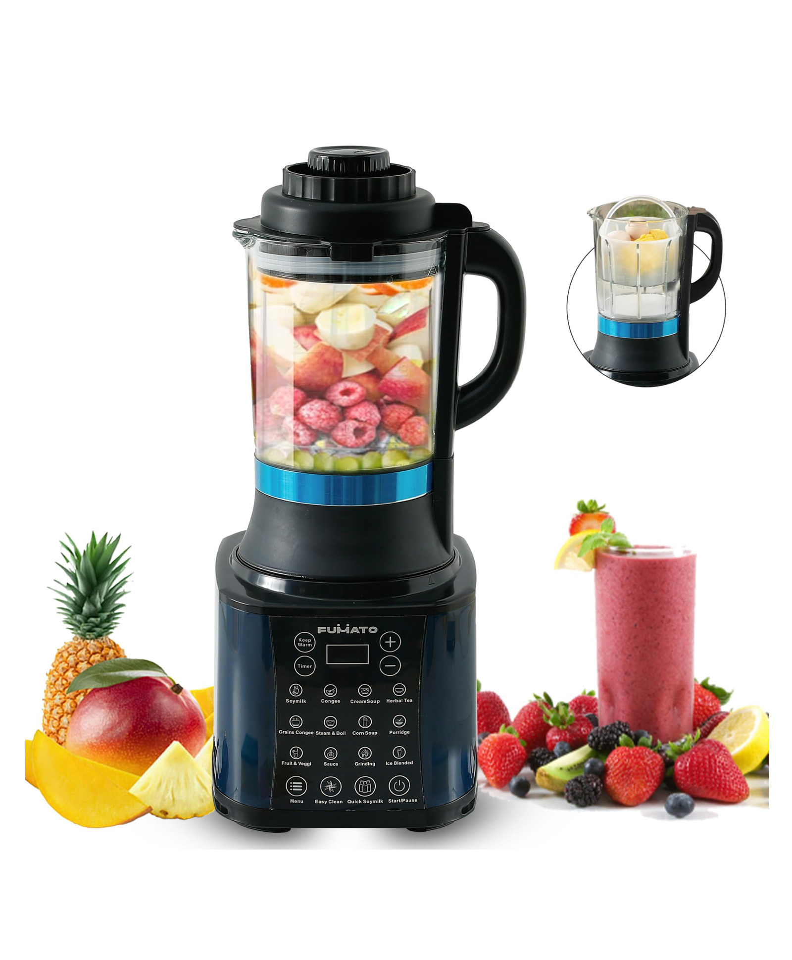 FUMATO Soup maker Dark Blue LM358-H-image-23