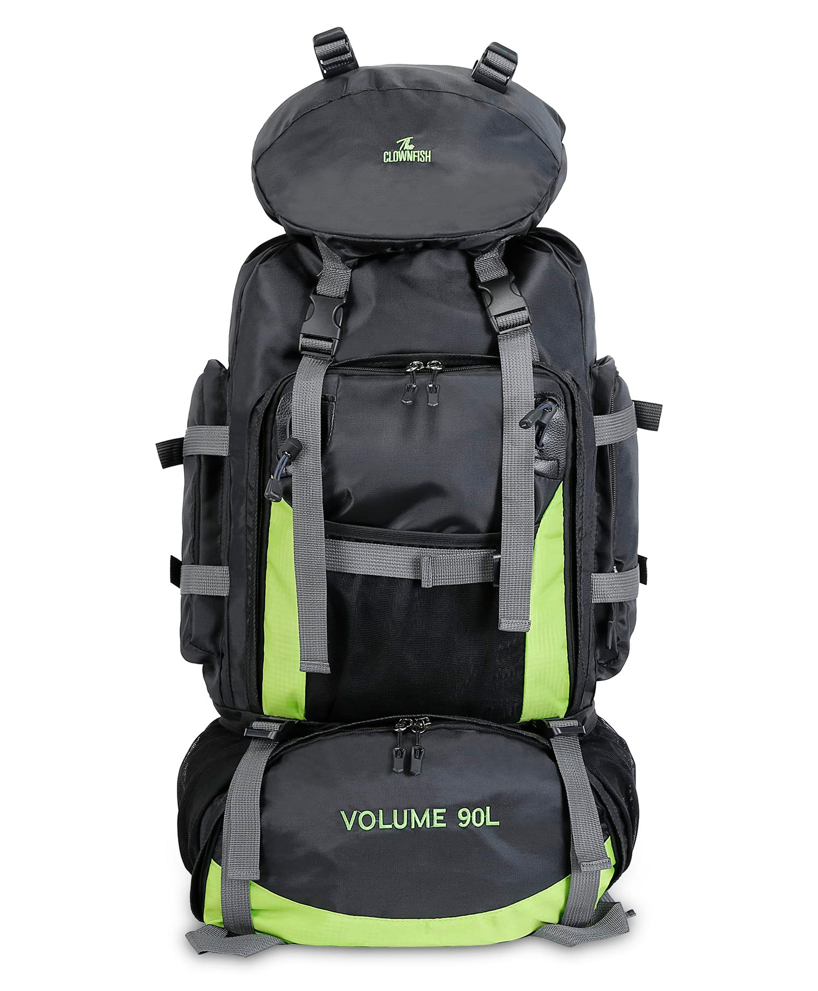 (TCFBPPO-90LDGRY)- THE CLOWNFISH Summit Seeker 90 Litres Polyester Travel Backpack for Mountaineering Outdoor Sport Camp Hiking Trekking Bag Camping Rucksack Bags (Dark Grey)-image-49