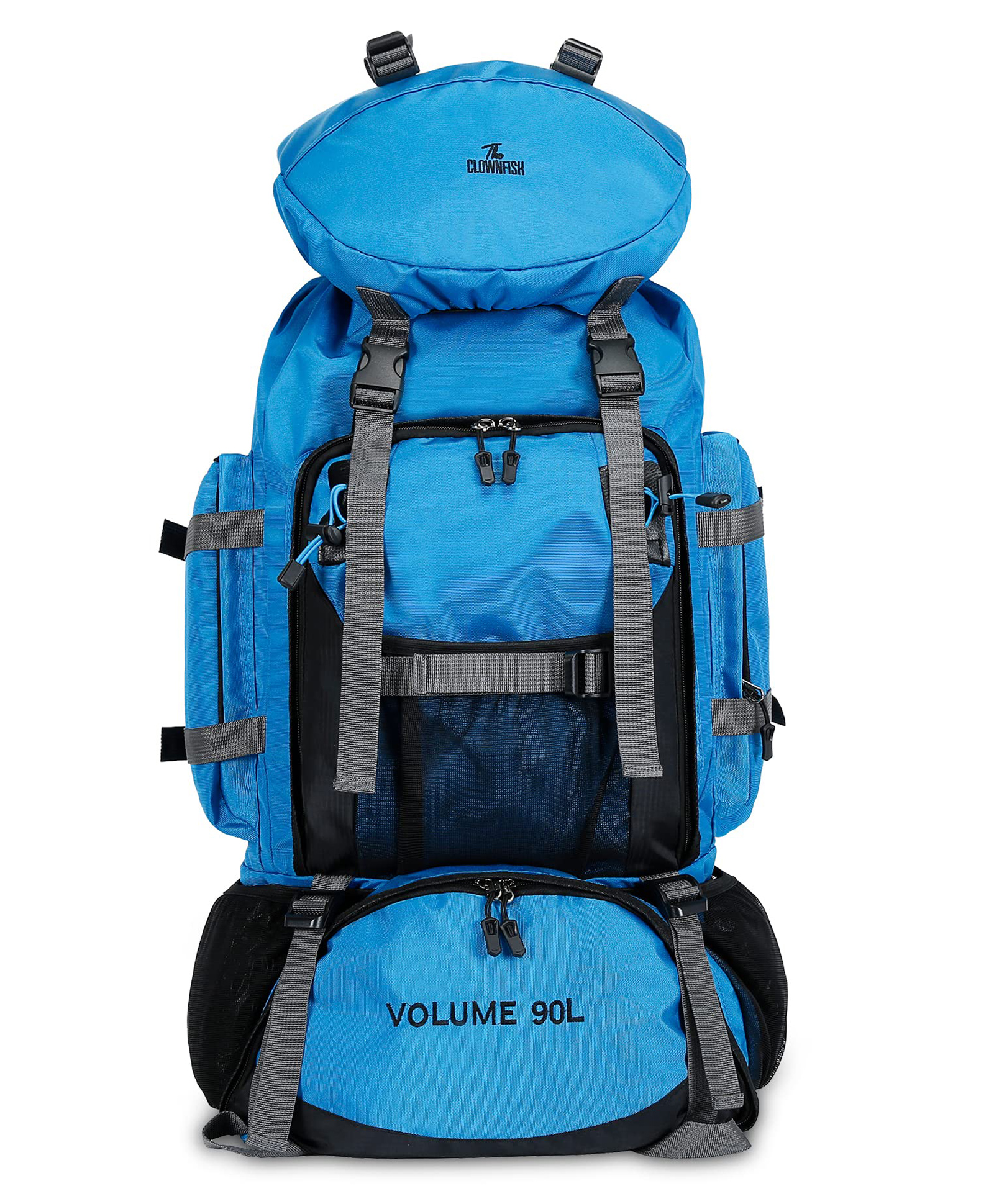 (TCFBPPO-90LSKBU)- THE CLOWNFISH Summit Seeker 90 Litres Polyester Travel Backpack for Mountaineering Outdoor Sport Camp Hiking Trekking Bag Camping Rucksack Bags (Sky Blue)-image-26