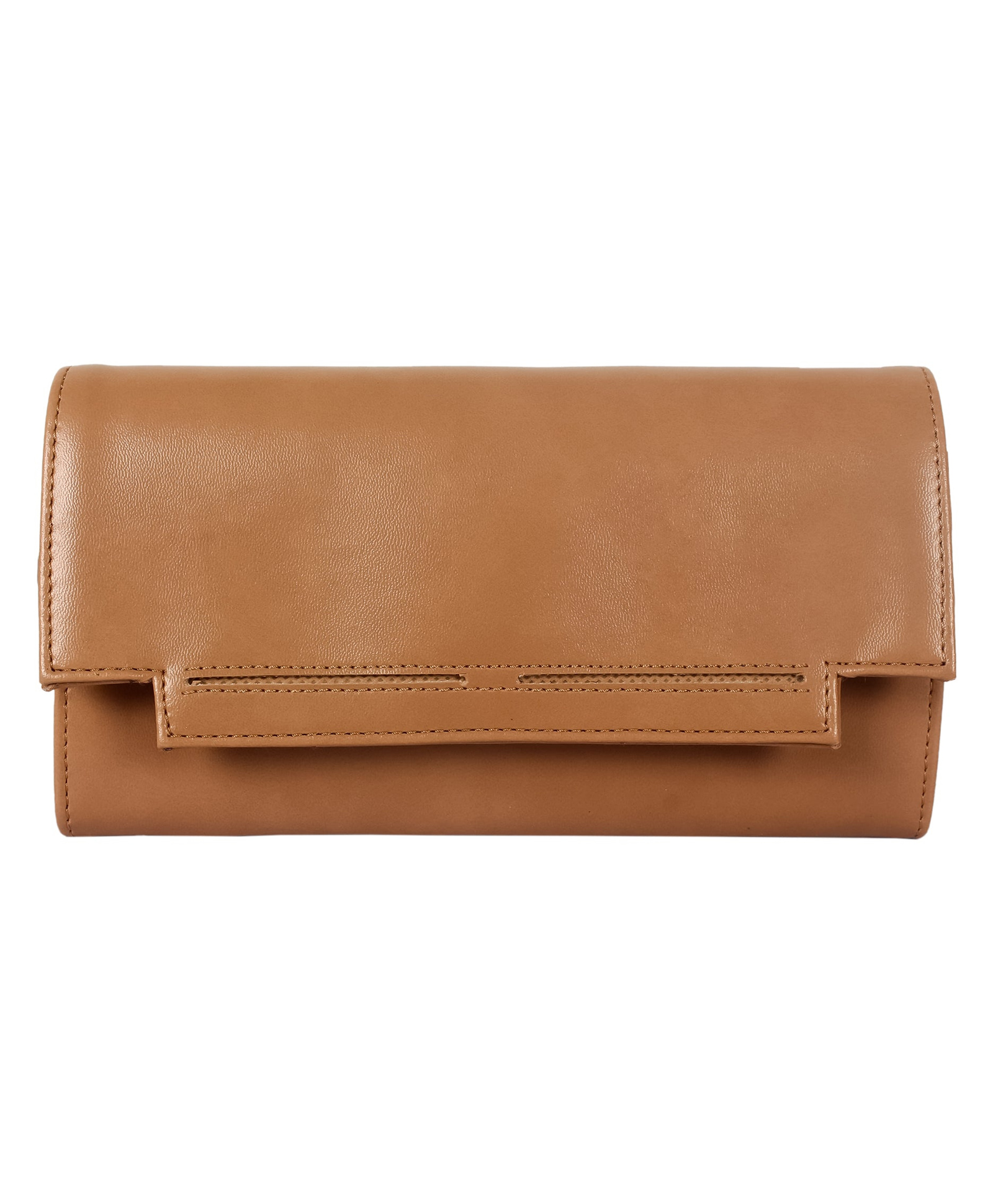THE CLOWNFISH Laura Collection Womens Wallet Clutch Ladies Purse with Multiple Card Slots (Light Brown)-image-24