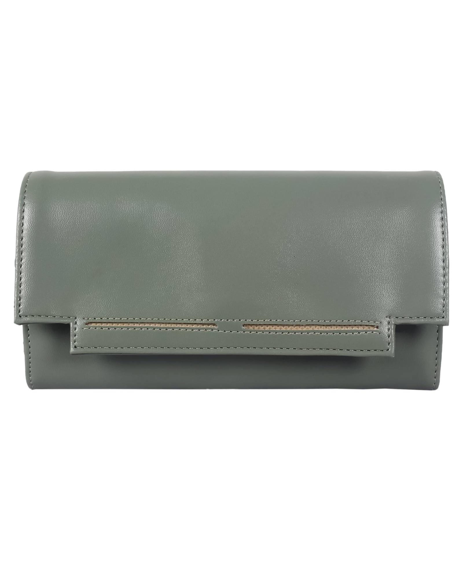 (TCFLWFL-KOGR2) The Clownfish Laura Collection Womens Wallet Clutch Ladies Purse with Multiple Card Slots (Olive Green)-picture-18