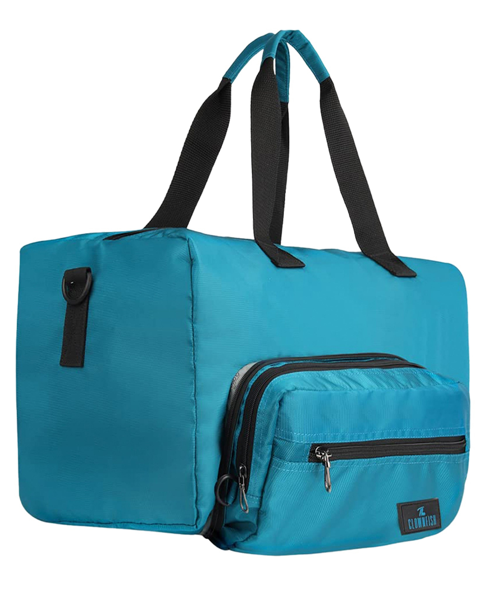(TCFDBPO-AR-25LTQBU) The Clownfish Rebecca Series 25 litres Polyester Convertible Travel Duffle Bag (Turquiose Blue)..fg-image-18